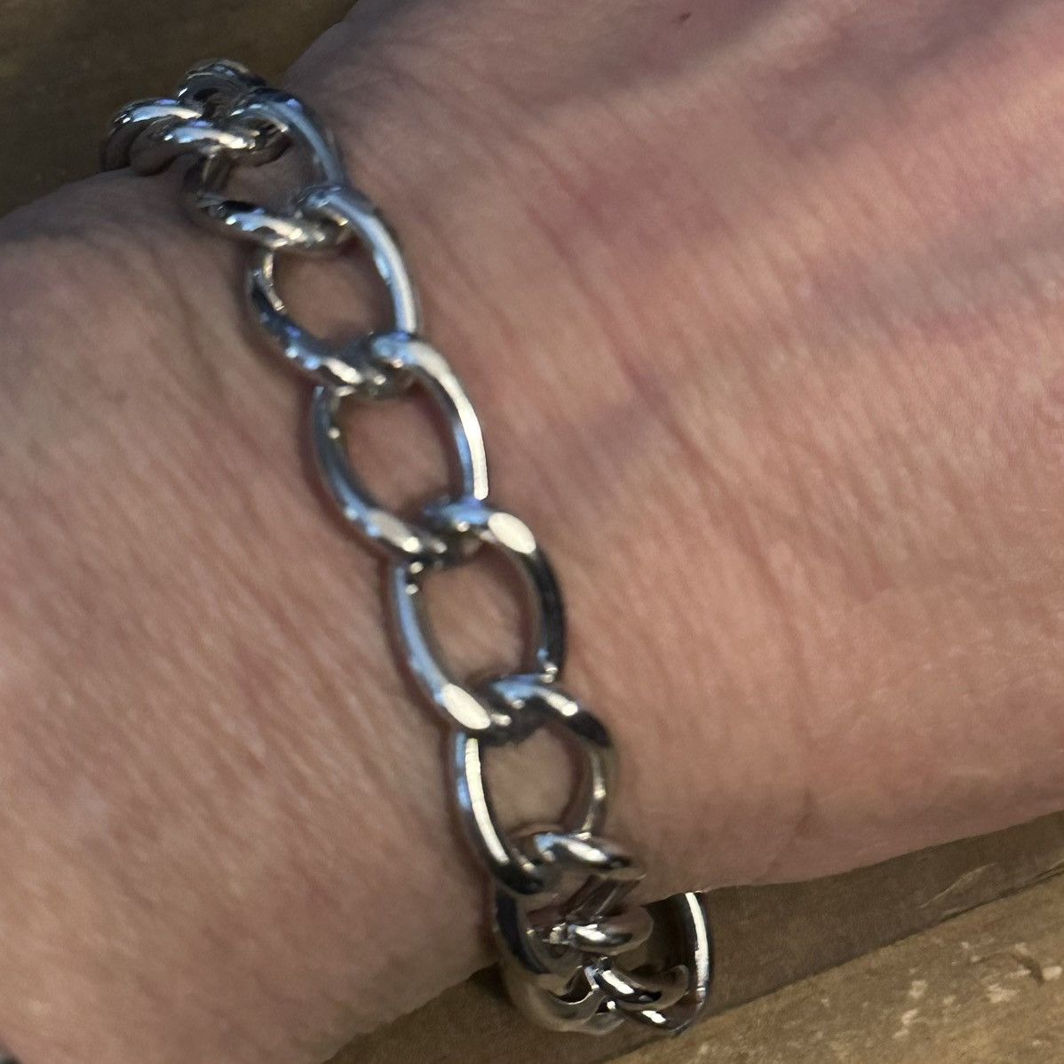 Other Silver tone chunky chain link bracelet Size ONE SIZE - 4 Thumbnail