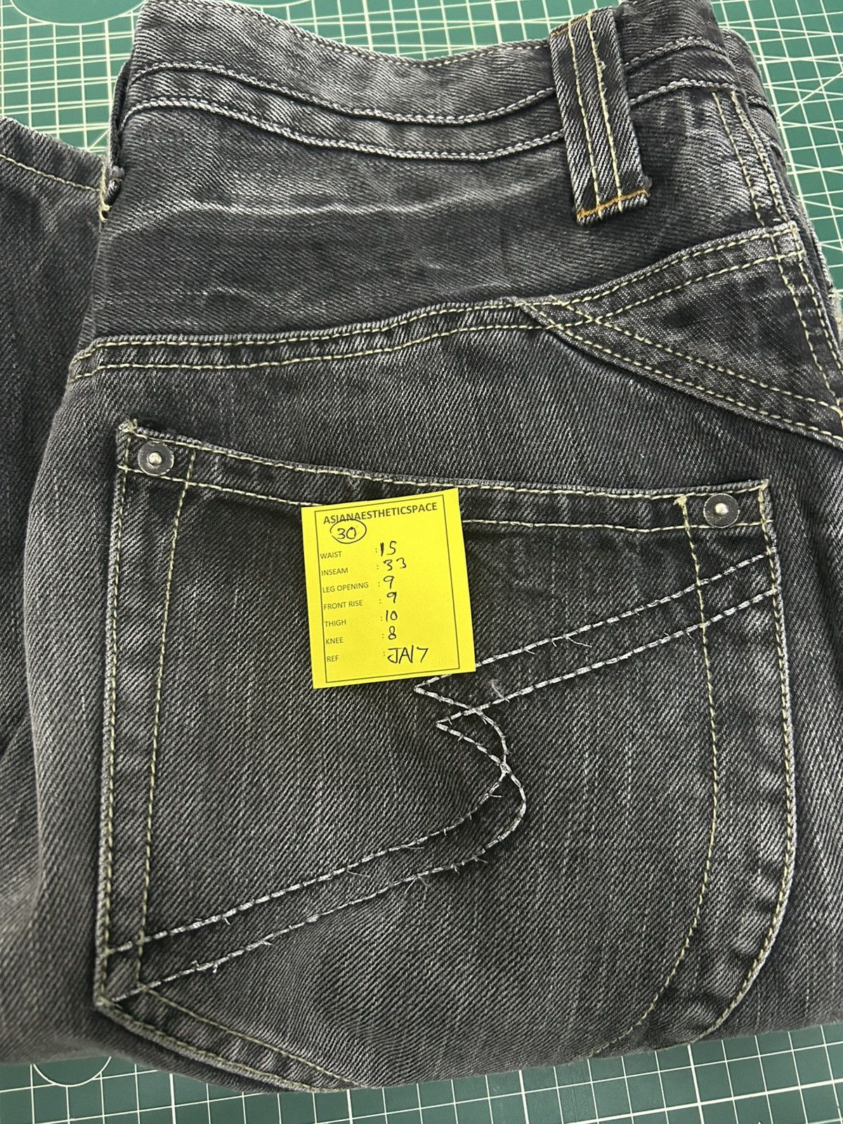 Tornado Mart Y2k Flared Semantic Design Gray Washed Size US 30 / EU 46 - 14 Thumbnail