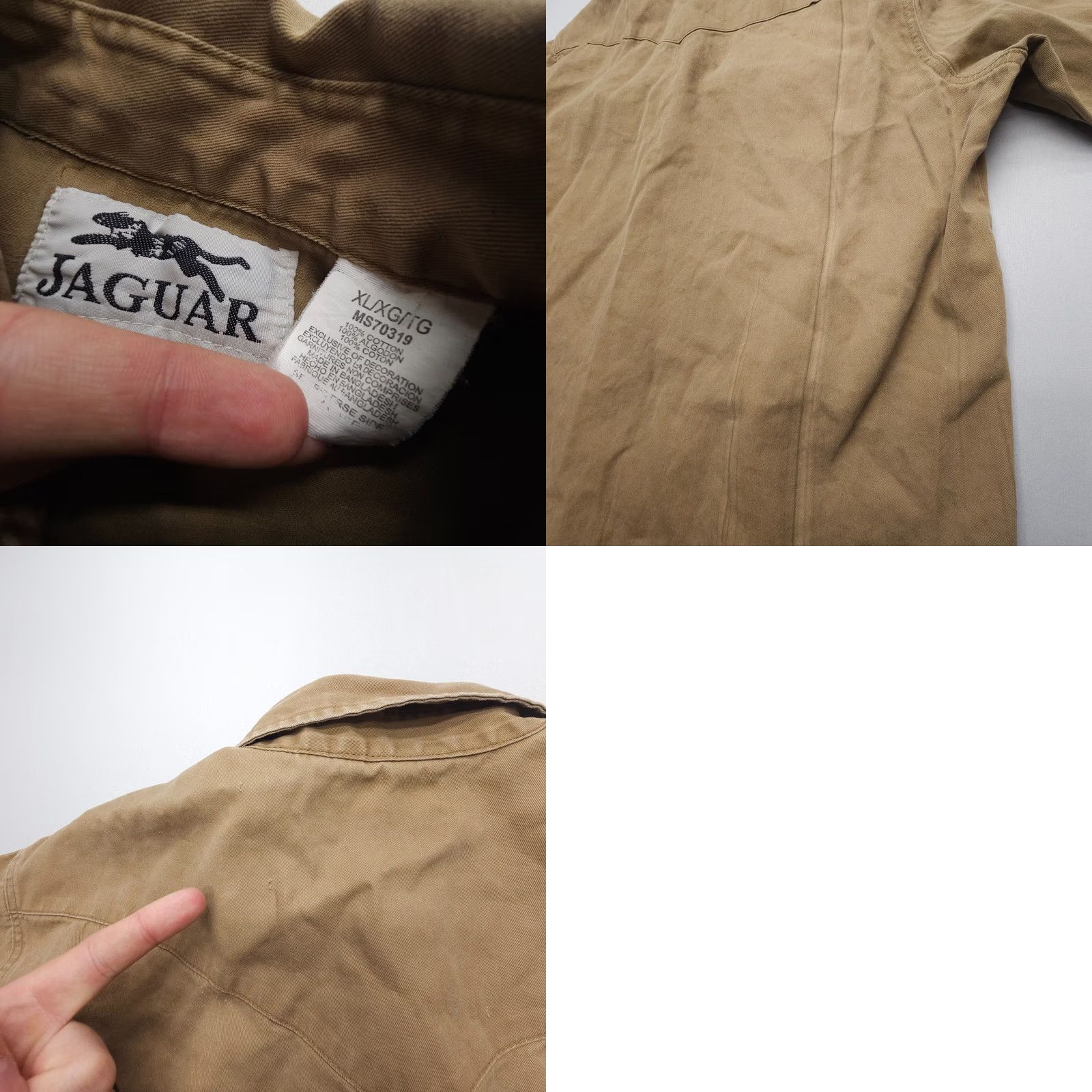 Wrangler VINTAGE Jaguar Wrangler Pearl Snap Shirt Mens XL Brown Cotton Twill Western Cowboy Button-Up Casual Workwear Size US XL / EU 56 / 4 - 9 Thumbnail