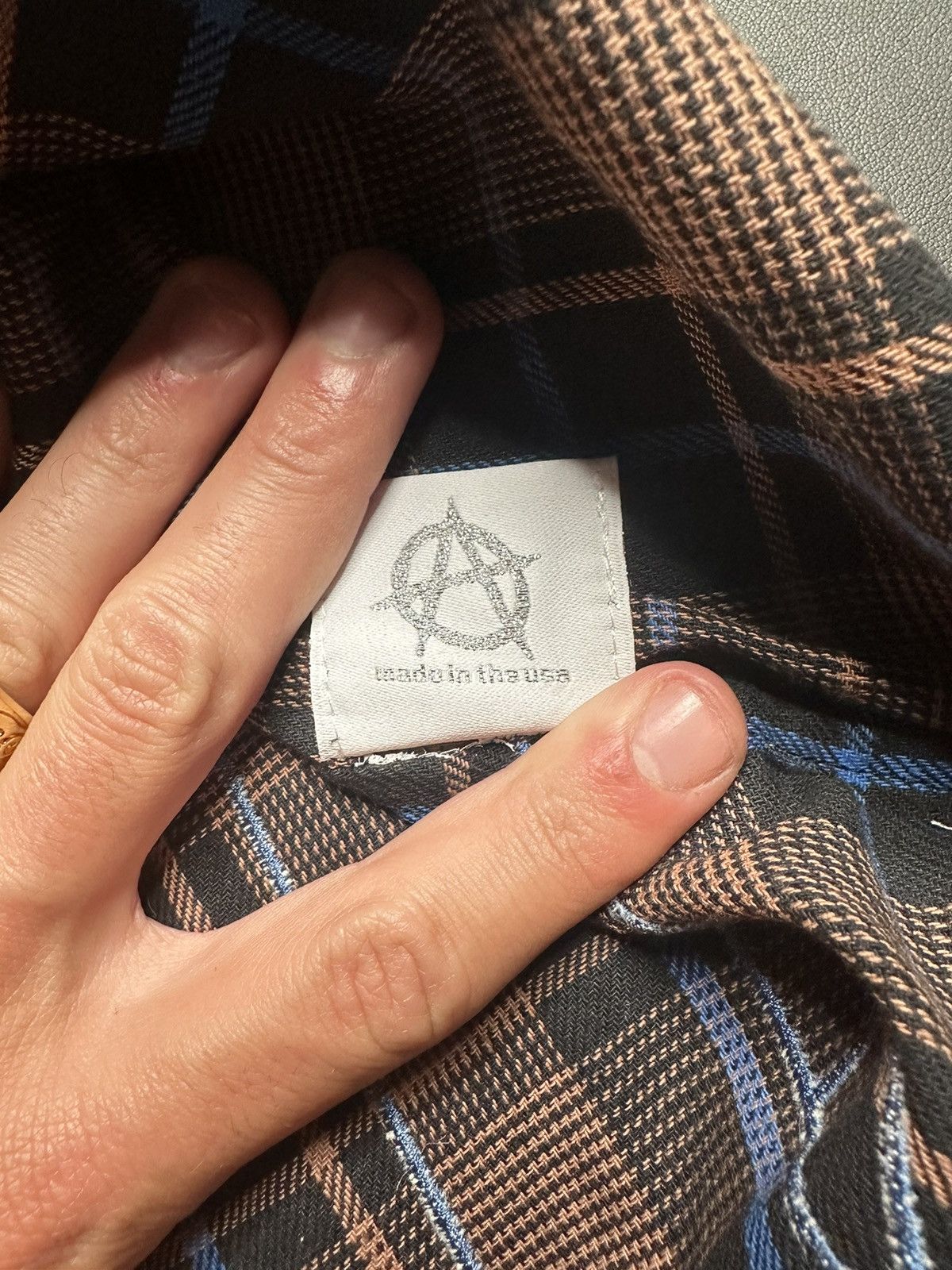 Revenge Brown and Blue Spider Flannel Size US M / EU 48-50 / 2 - 8 Thumbnail