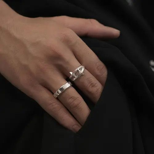 Jewelry Double Star Ring Size ONE SIZE - 2 Thumbnail
