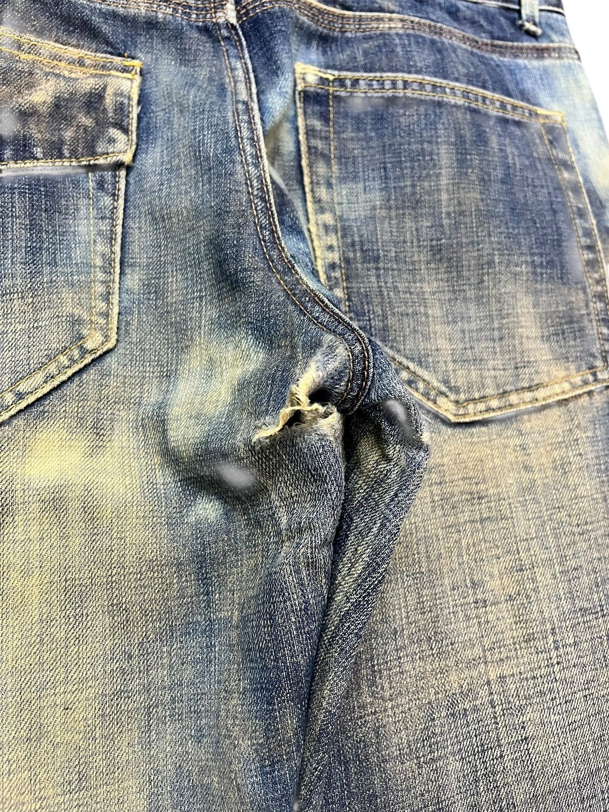 RAGEBLUE Vintage Rageblue Faded Mudwash Whiskers Denim Size US 33 - 8 Thumbnail
