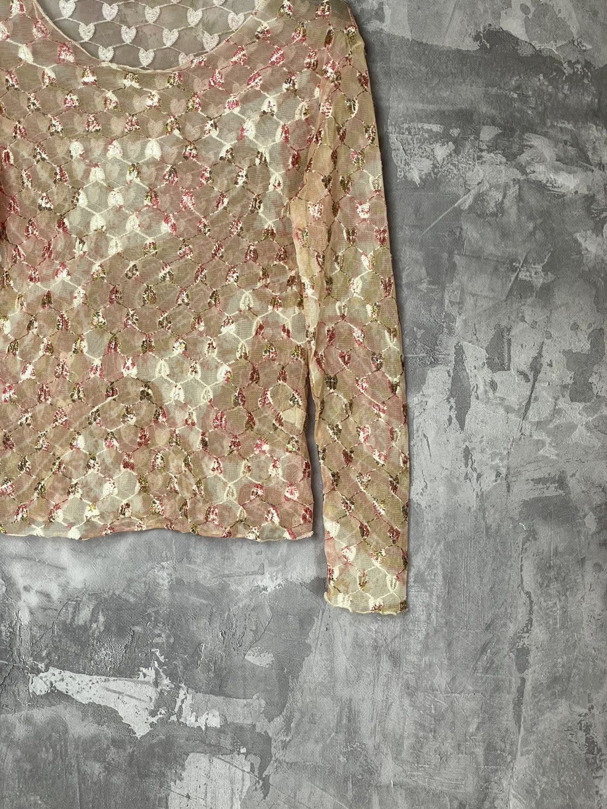 Jean Paul Gaultier × Vintage Vintage Mesh Japanese Brand Knit Long Sleeve Gaultier Style Size M / US 6-8 / IT 42-44 - 6 Thumbnail