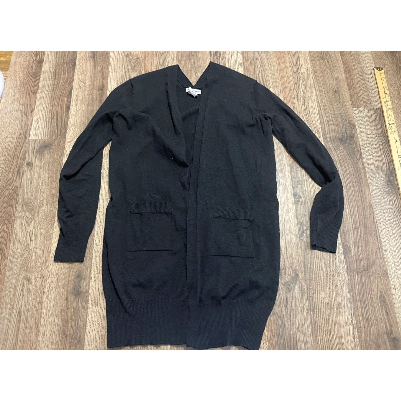 Vintage Sweet Romeo Sweater Cardigan Women’s Small Black Open Pockets Knit Cozy Casual Fall Spring Summer Cardigan Women’s Size S / US 4 / IT 40 - 2 Thumbnail