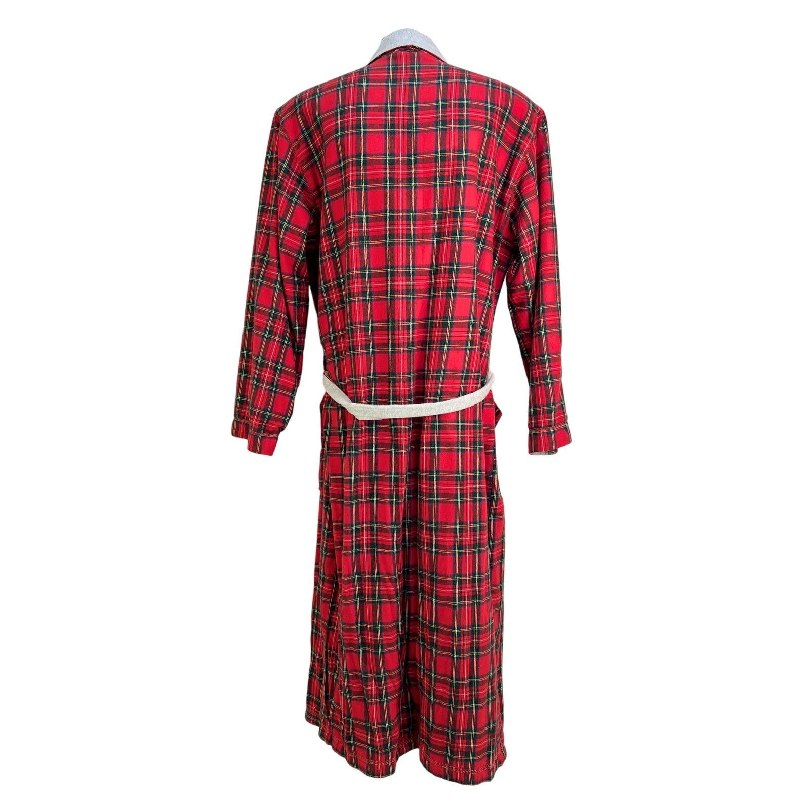 Gap Vintage GAP Reversible Cotton Robe Plaid Red Gray Size ONE SIZE - 6 Thumbnail