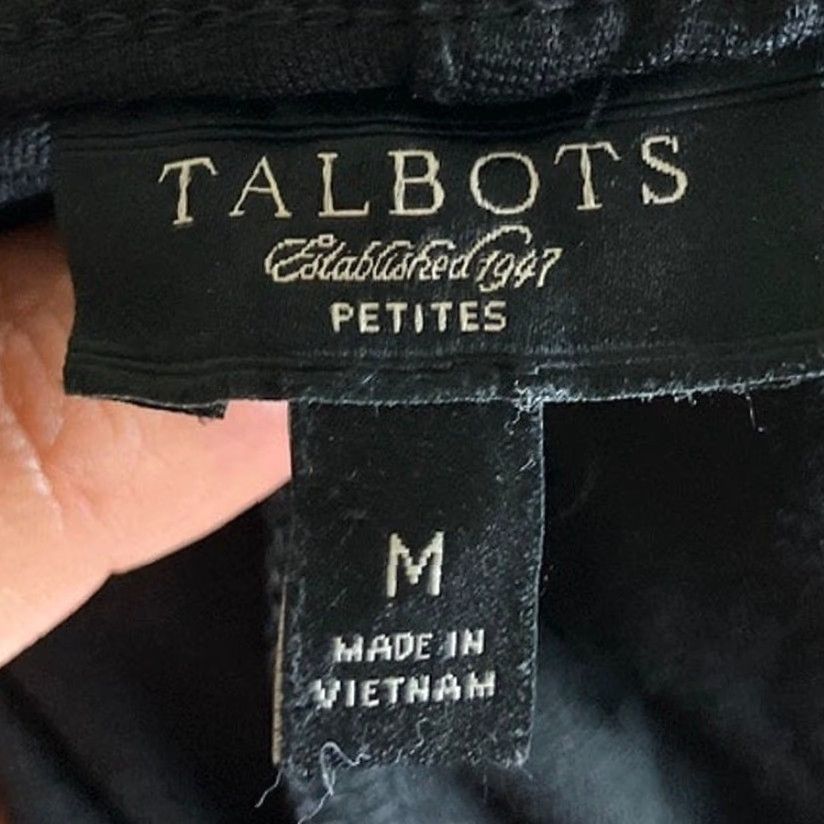 Talbots Talbots Black Petite Pull On Mid Rise Slim Straight Leg Stretch Pants Womens PM Size 24" / US 00 / IT 34 - 4 Thumbnail