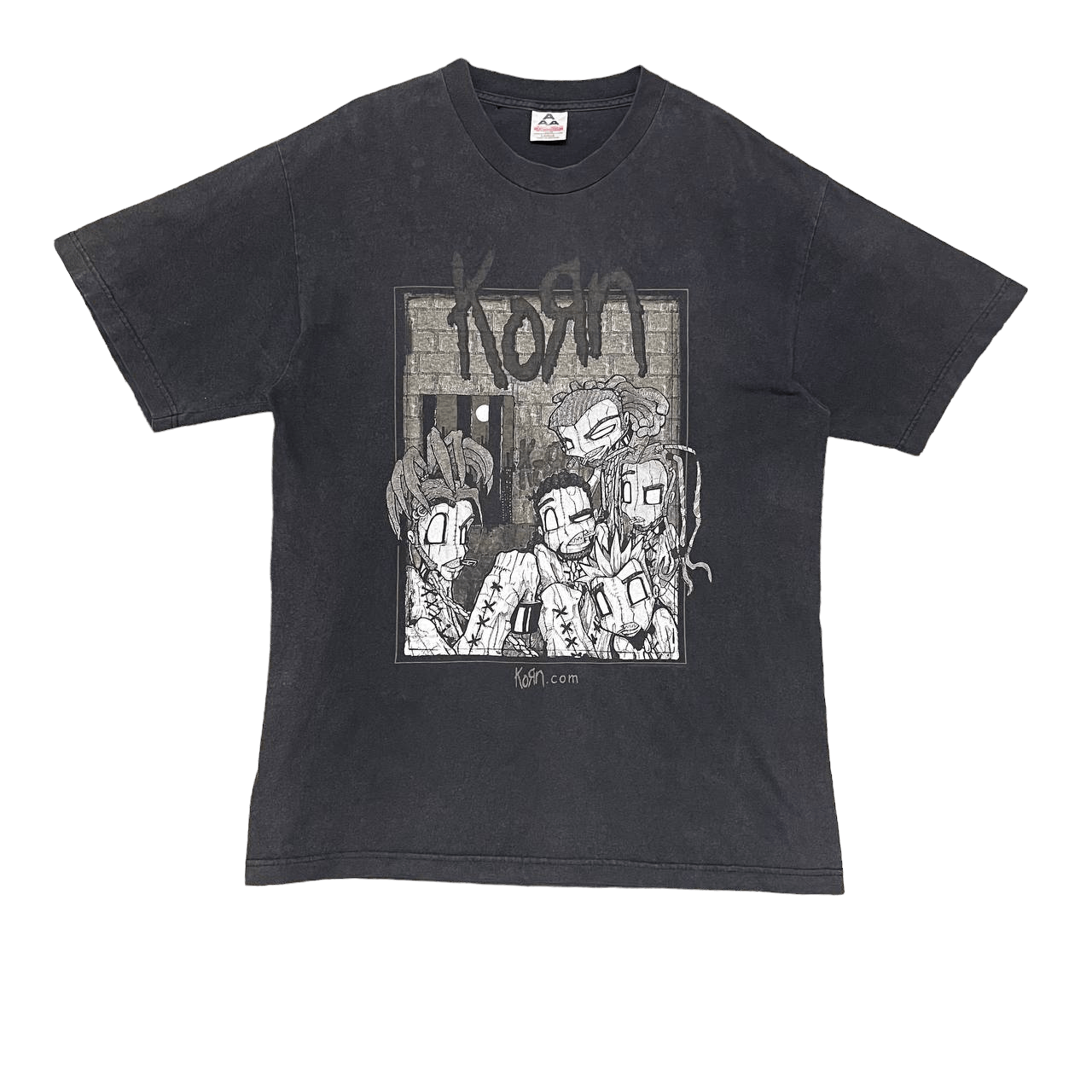 image of Aaa x Band Tees Vintage Korn Sick & Twisted 2000 Tour T-Shirt in Black, Men's (Size Large)