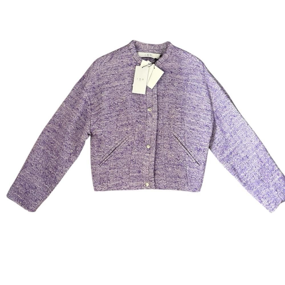 Iro IRO Paris Nolun Tweed Jacket Purple/Silver Size S/36 NWT Size S / US 4 / IT 40 - 12 Thumbnail