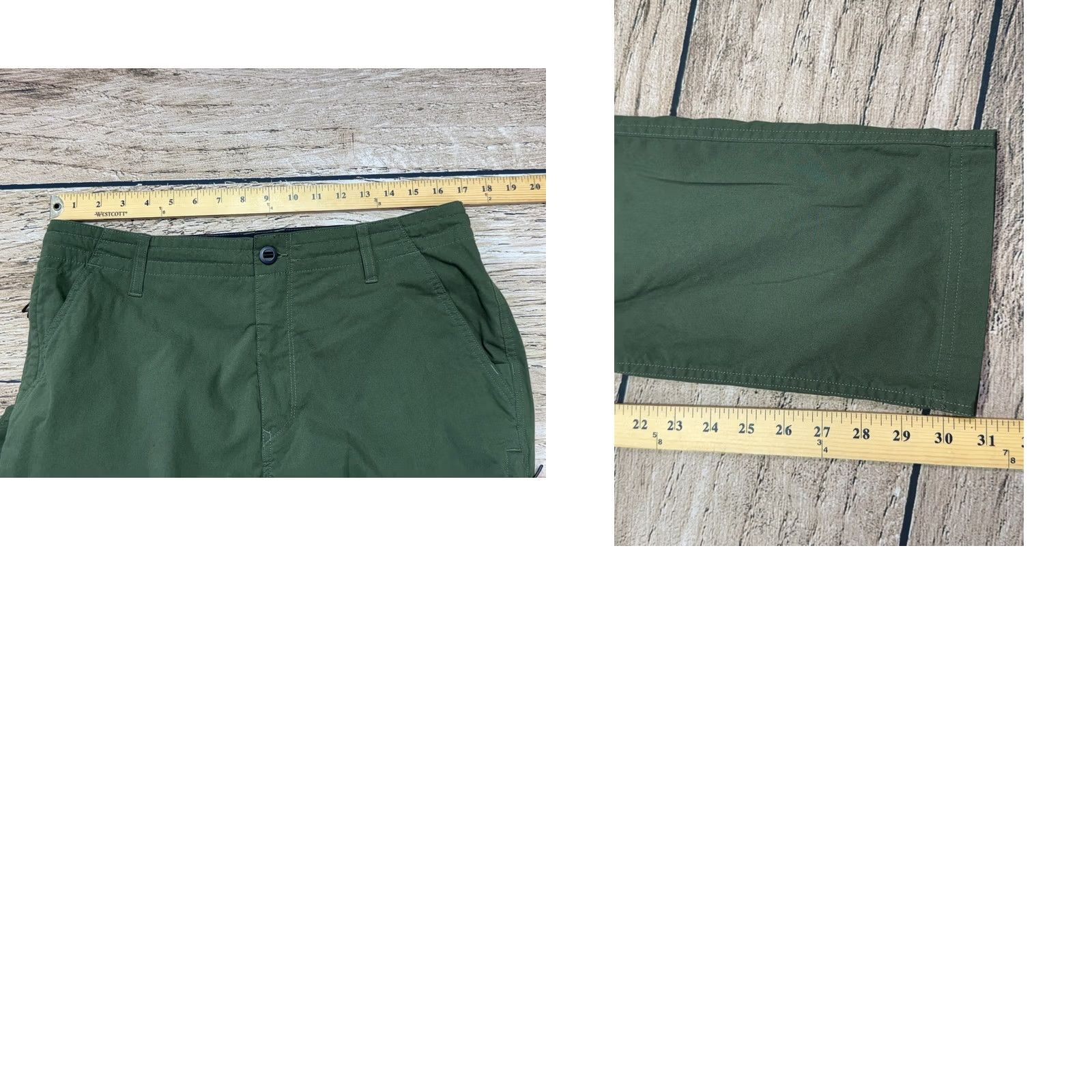 Vintage Proof Pants Mens 34 Green Zip Pocket Hiking Lightweight Chino Drawstring Casual Everyday Straight Leg Pant Size US 34 / EU 50 - 8 Thumbnail