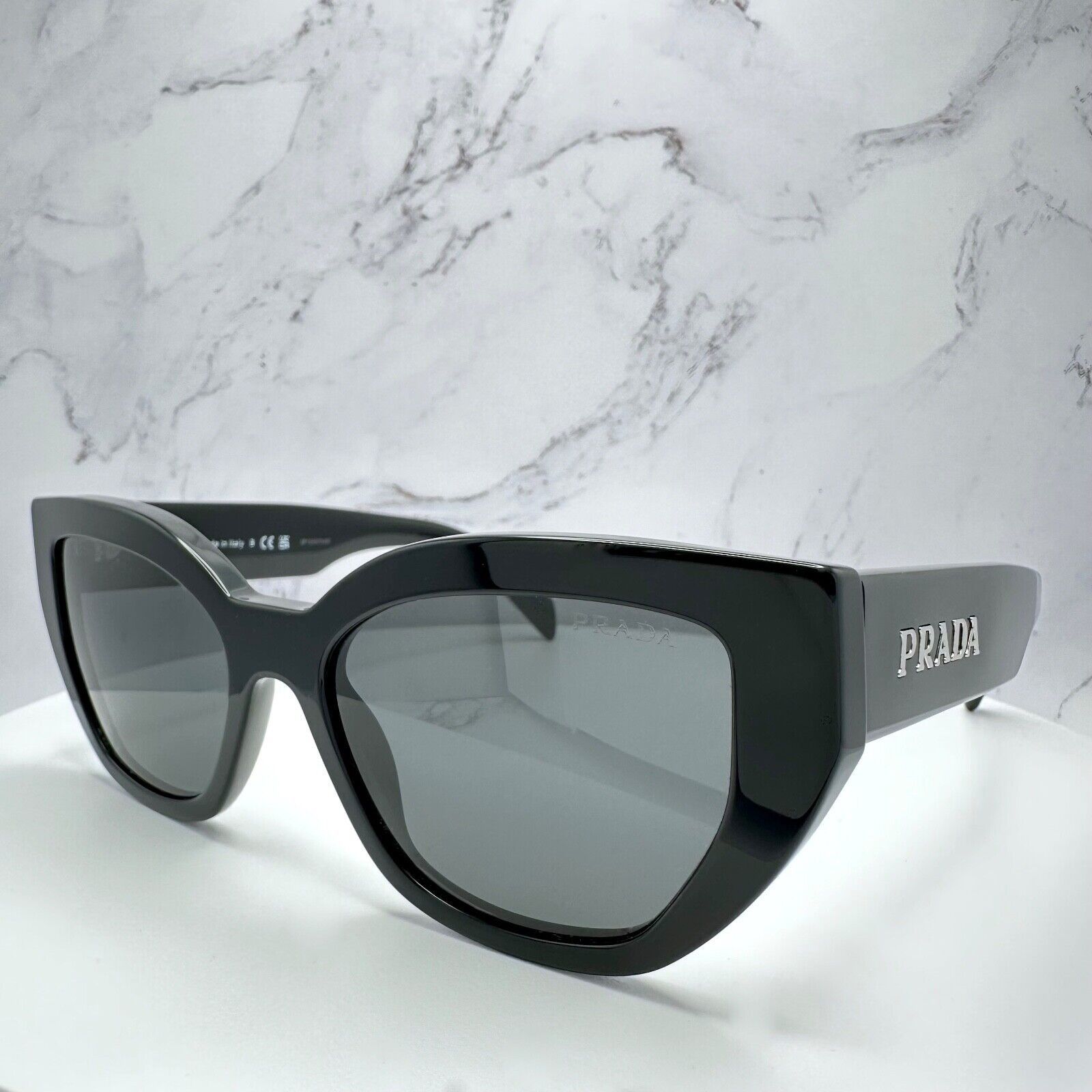 Prada New Prada Sunglasses Black Butterfly Cat Eye Spelled Logo Size ONE SIZE - 21 Thumbnail
