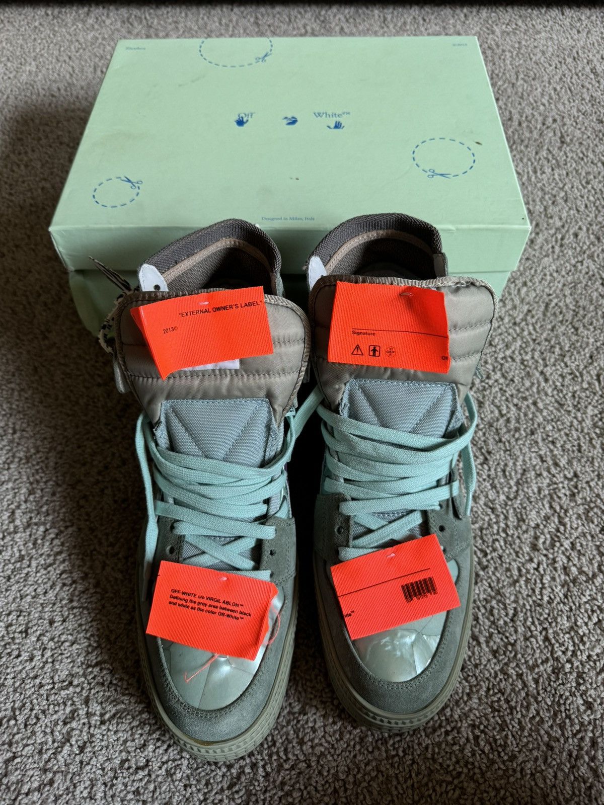 Designer × Off-White Off-White Off-Court High ‘Mint Green’ Size 12 Size US 12 / EU 45 - 3 Thumbnail