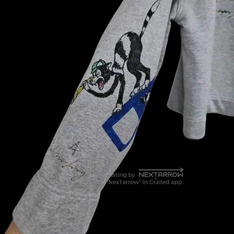 Burberry Burberry Gray Animal Print Cropped Sweatshirt. Size XXS / US 00 / IT 34 - 3 Thumbnail