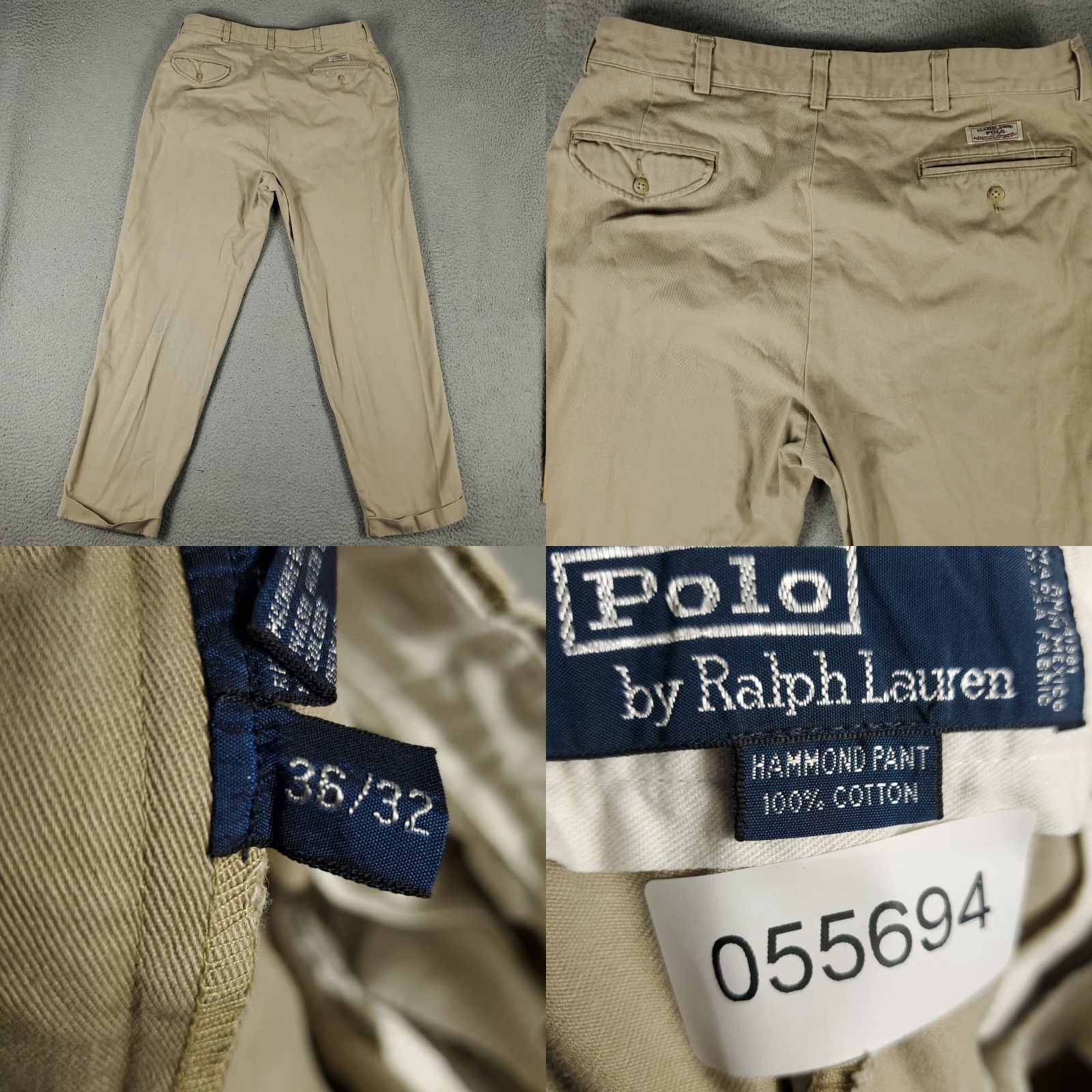 Ralph Lauren Ralph Lauren Chino Pants Mens 36x31 Beige Pleated Straight Leg Casual Workwear Size US 36 / EU 52 - 8 Thumbnail