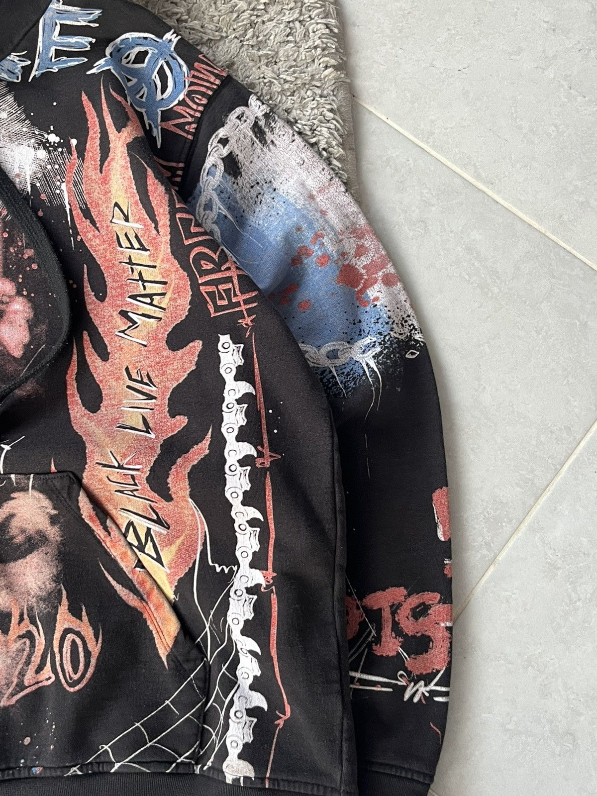 DEFEND PARIS Vintage Hoodie Defent Paris Over print Y2K style Size US L / EU 52-54 / 3 - 4 Thumbnail