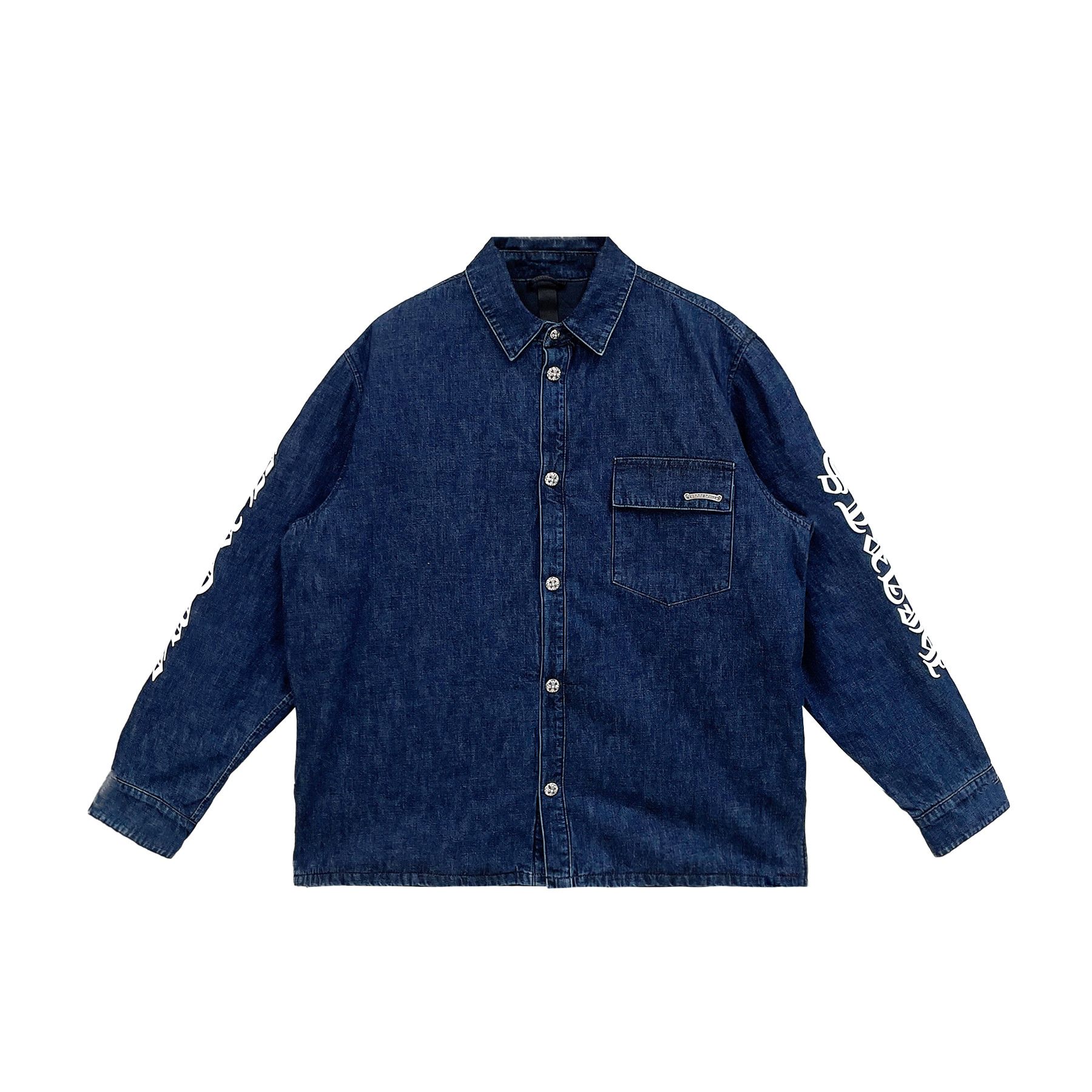 Chrome Hearts Chrome Hearts Blue Script Padded Denim Jacket Size US XXL / EU 58 / 5 - 1 Thumbnail