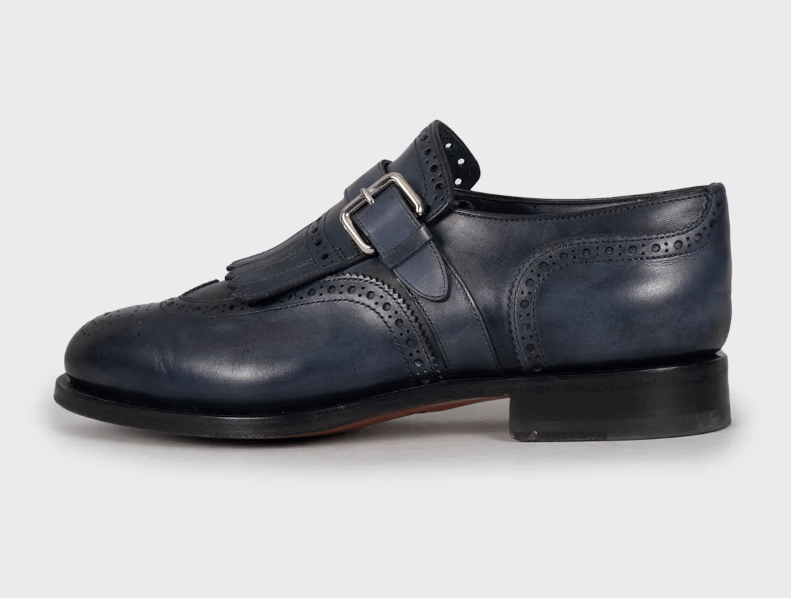 Santoni Santoni Men’s Navy Leather Brogues Size US 6.5 / EU 39-40 - 1 Thumbnail