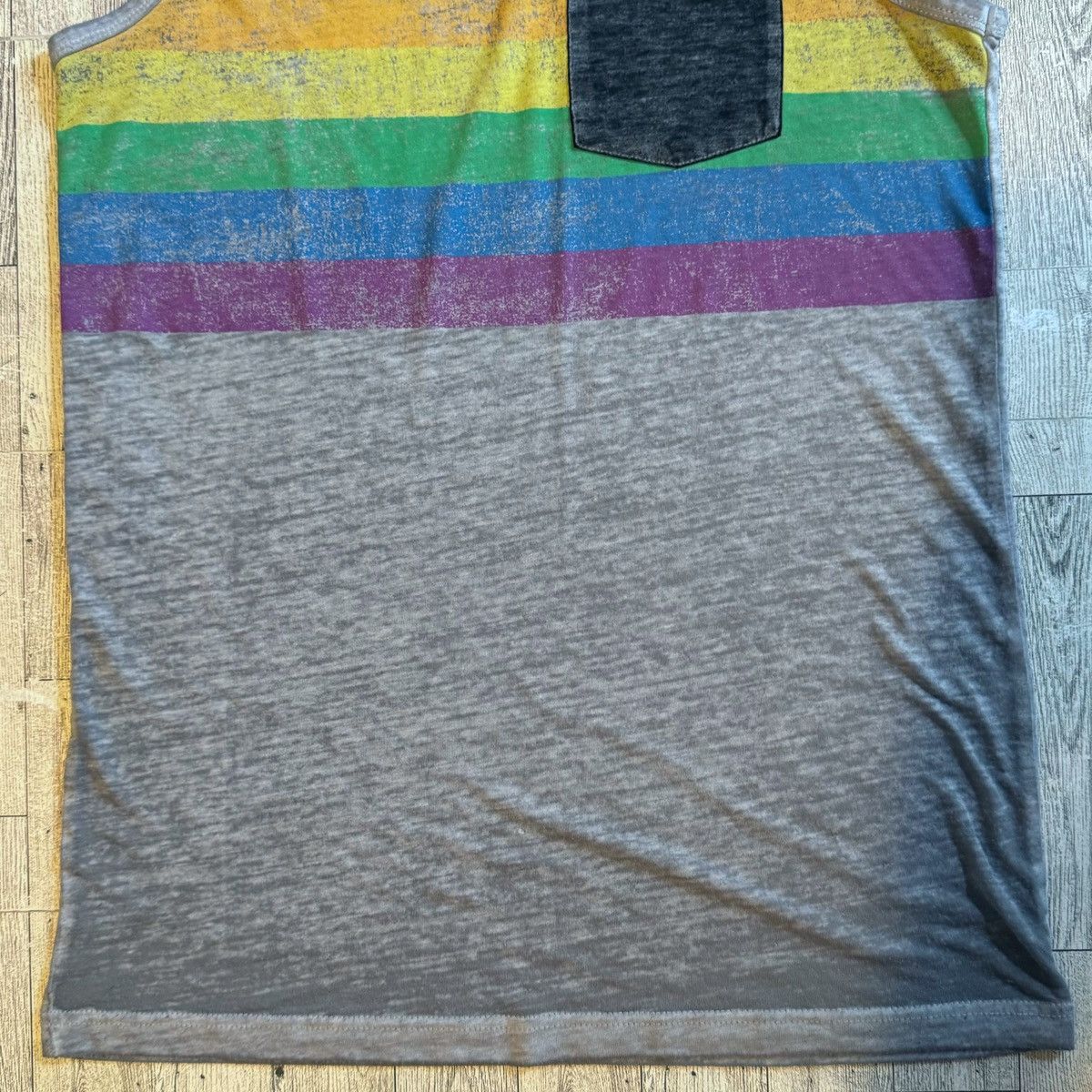 Vintage Vintage, Sheer, Rainbow Striped, Sleeveless Muscle Tank Size US S / EU 44-46 / 1 - 5 Thumbnail