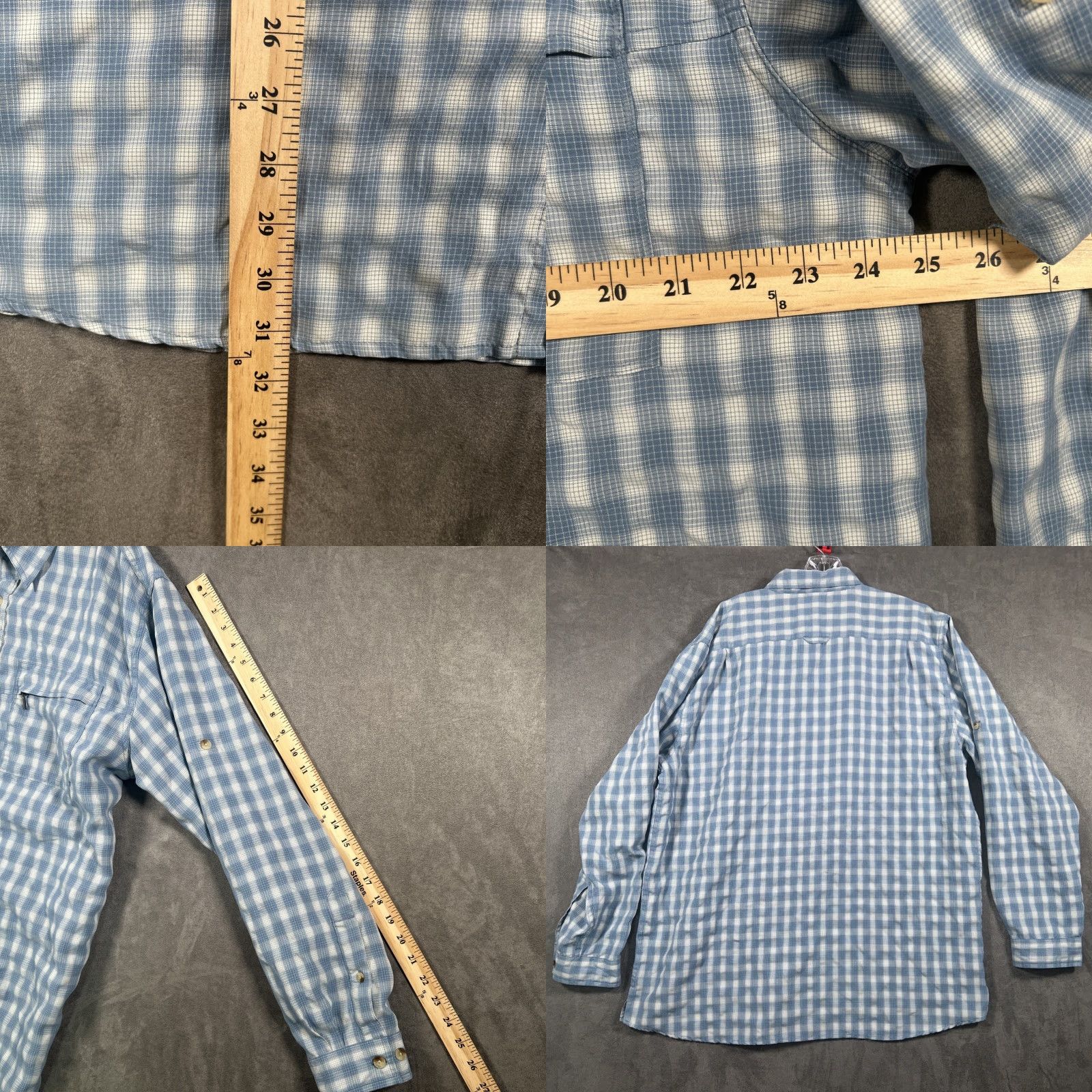 The North Face VINTAGE The North Face Long Sleeve Camp Shirt XL Vented Button Up Hiking Fishing Blue Size US XL / EU 56 / 4 - 8 Thumbnail