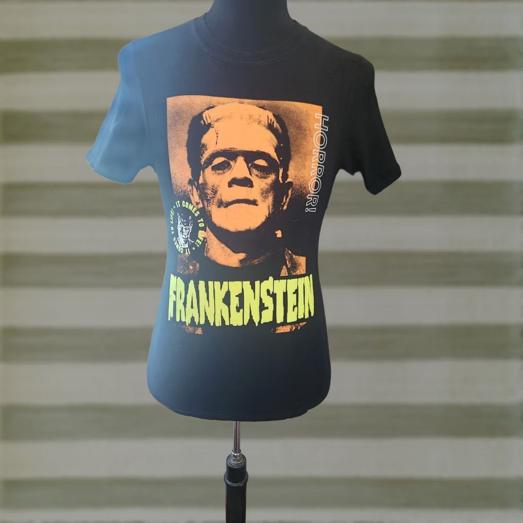 Vintage VINTAGE? Frankenstein Black T-Shirt Size S Men Regular? Size US S / EU 44-46 / 1 - 1 Thumbnail
