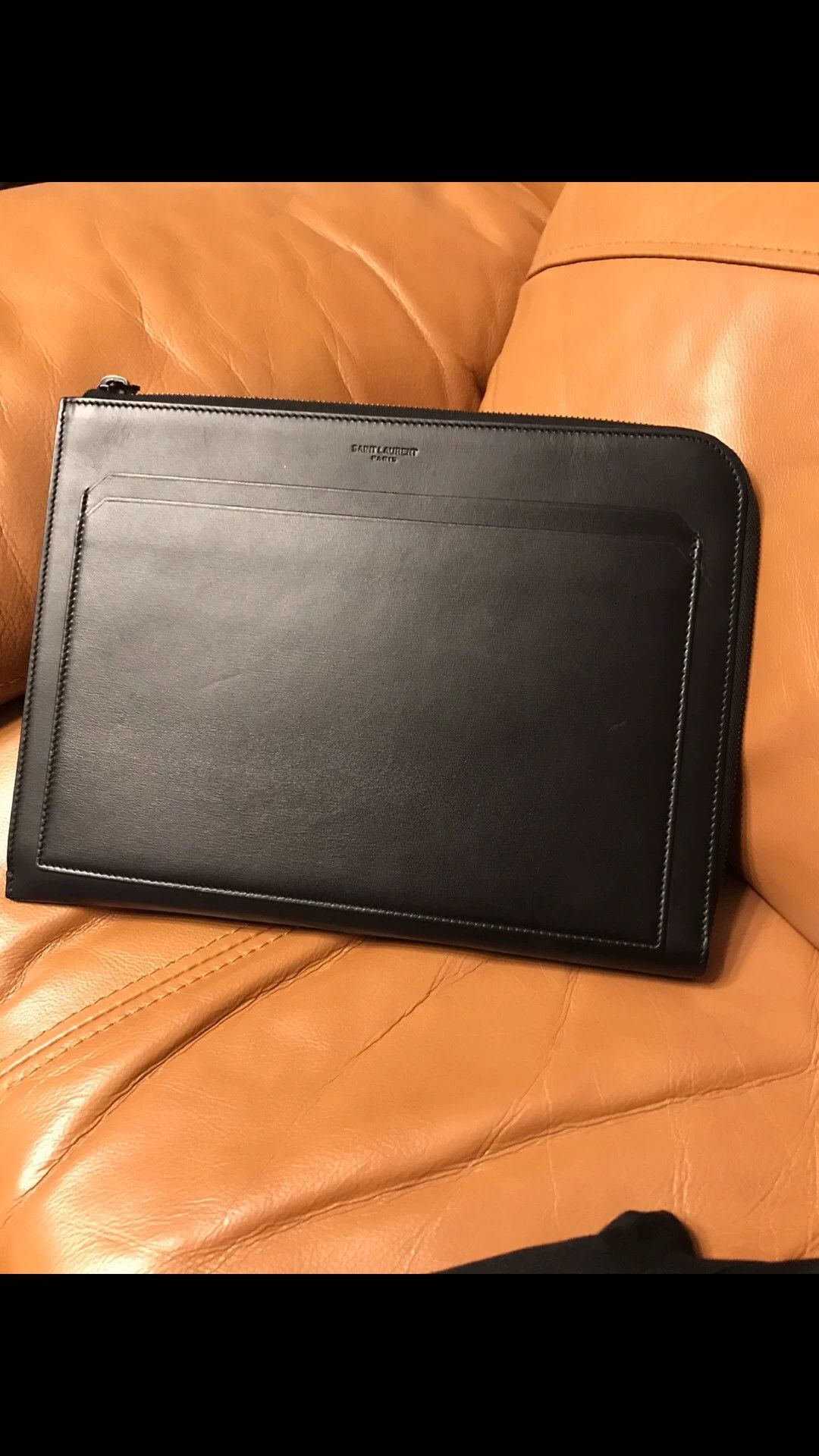 Saint Laurent Paris SLP all leather black versatile clutch Size ONE SIZE - 1 Thumbnail