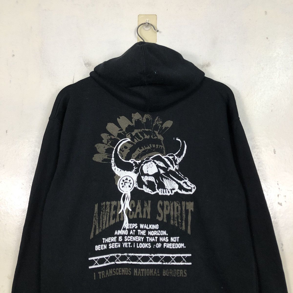 Japanese Brand 📌American Spirit Punk Design Zipper Hoodie Big Logo Size US L / EU 52-54 / 3 - 11 Thumbnail