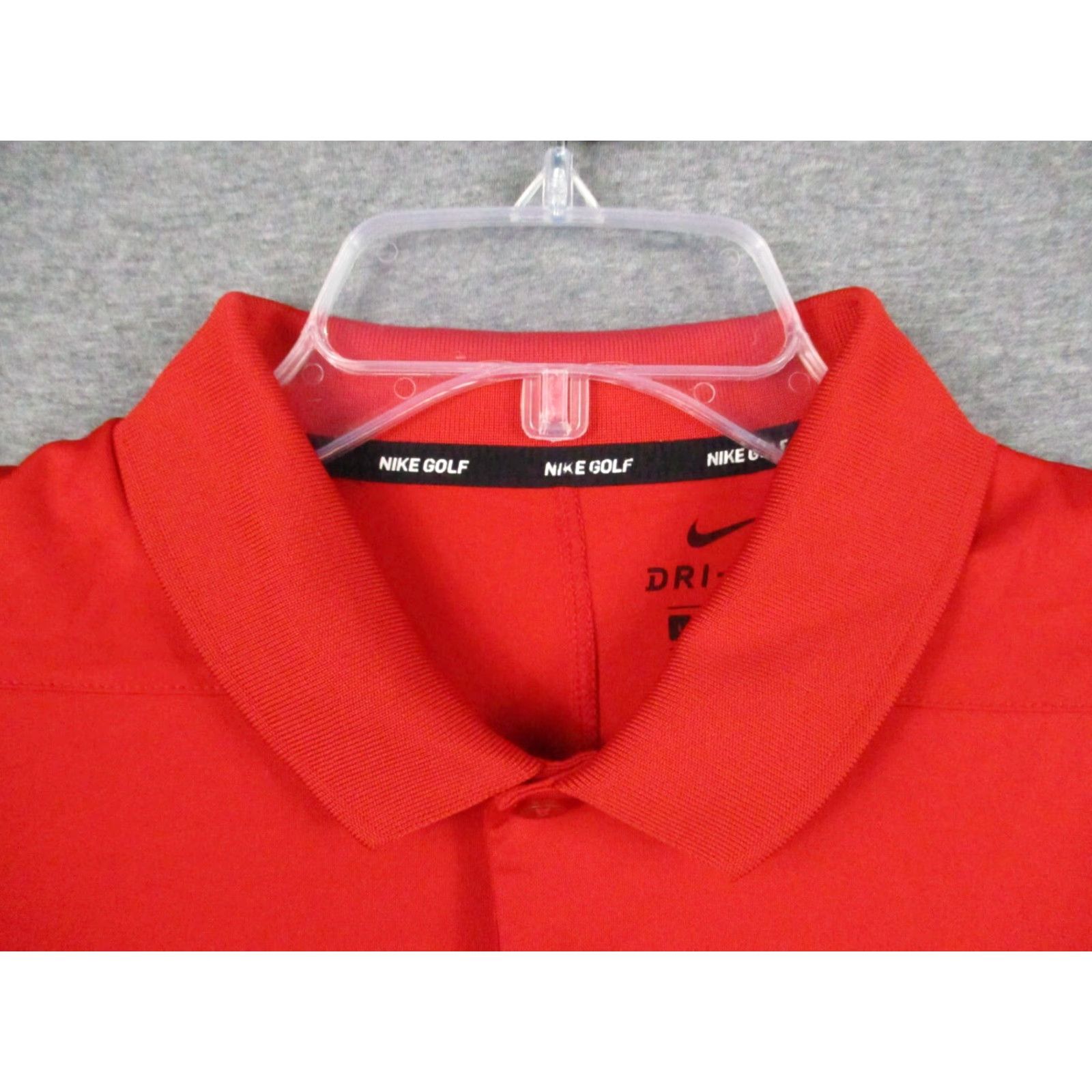 Nike Nike Golf Polo Shirt L Men’s Red Black Swoosh Dri Fit Shirt Short Sleeve Adult Regular Knit 100% Polyester Embroidered Logo Nike Golf Brand Size US L / EU 52-54 / 3 - 4 Thumbnail