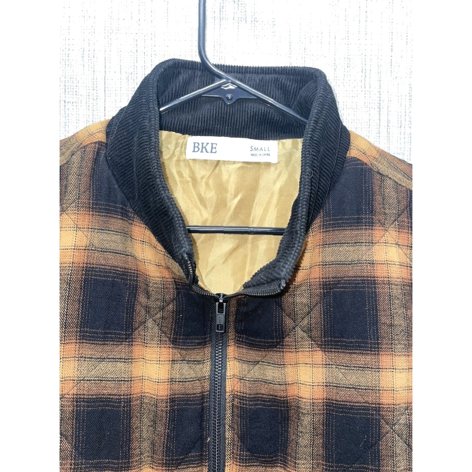 Buckle Black BKE Brown/Black Plaid Puffer Full Zip Vest Womens S Size S / US 4 / IT 40 - 2 Thumbnail