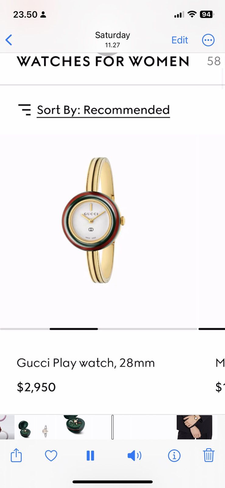 Gucci Gucci Bezel Watch Size ONE SIZE - 15 Thumbnail