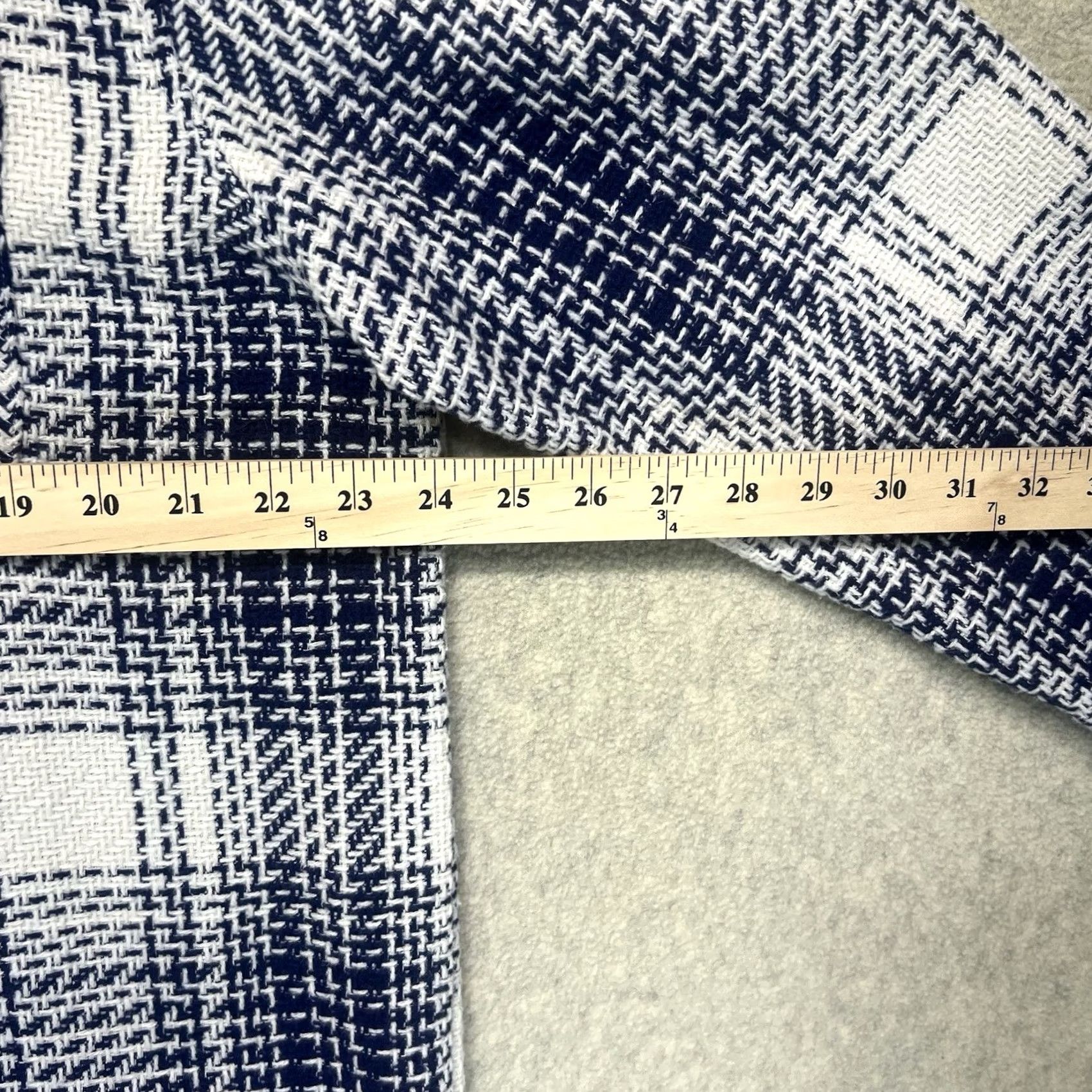 Vintage Common People Jacket Check Navy White Overshirt Size L Men’s NWT Button Front Casual Polyester One Word: Jacket Size US L / EU 52-54 / 3 - 5 Thumbnail