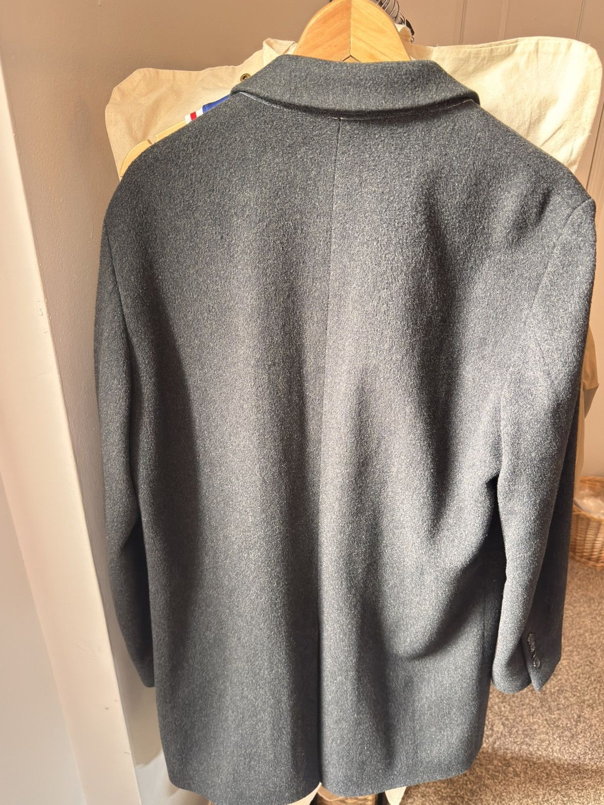 Drapeau Noir Charcoal wool & cashmere overcoat Size US M / EU 48-50 / 2 - 2 Thumbnail