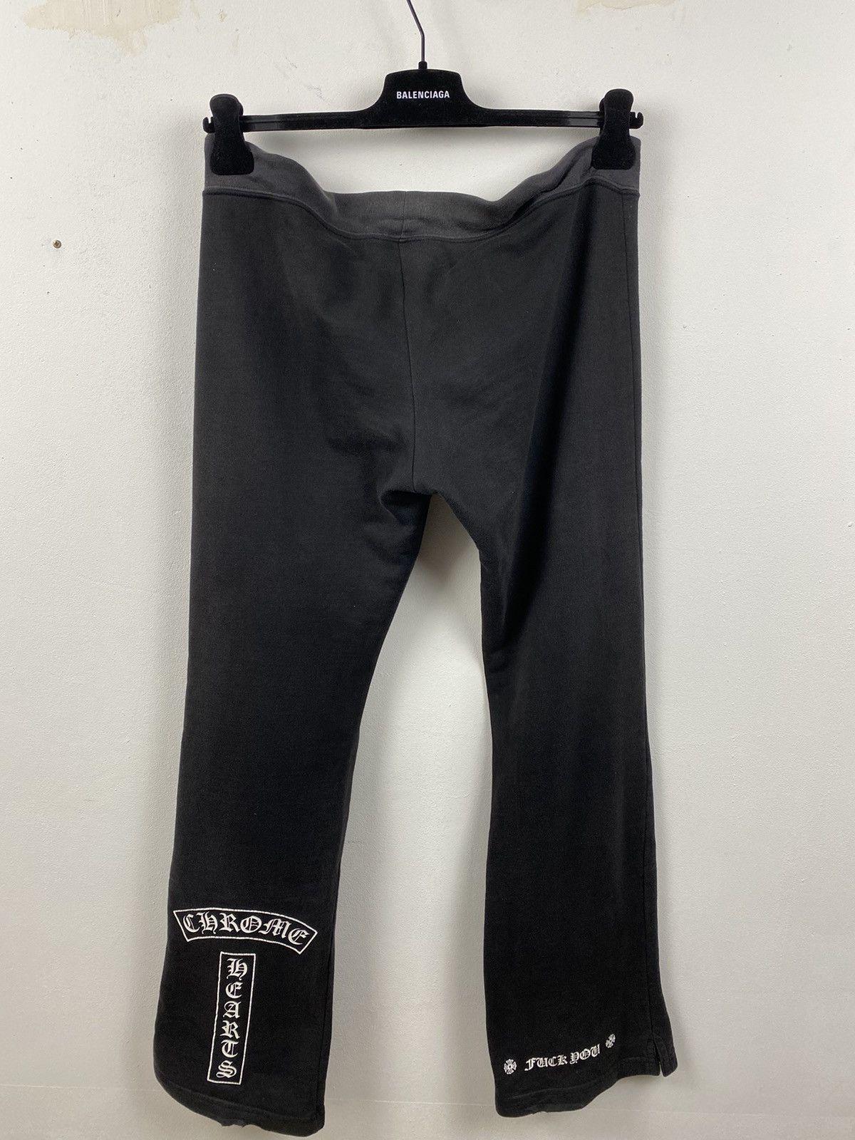 image of Chrome Hearts Vintage Sweatpants Flared in Black, Men's (Size 30)