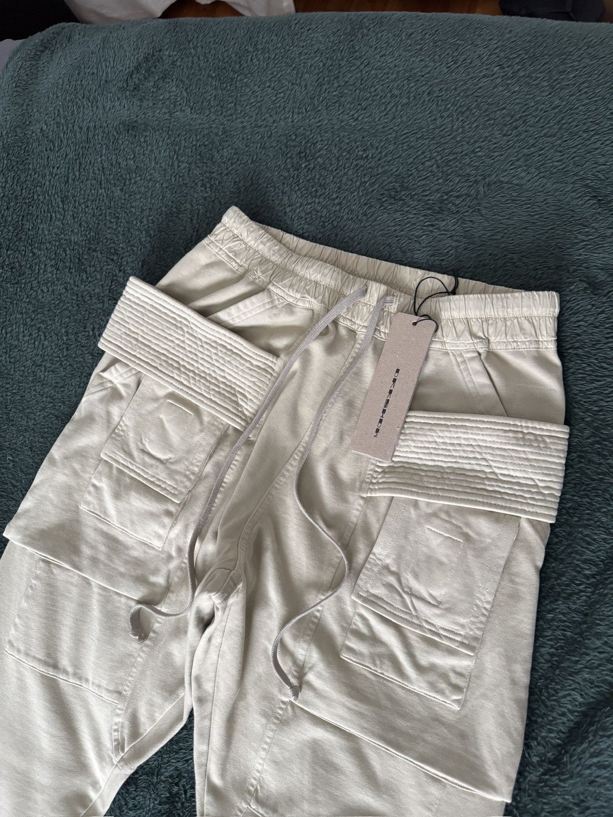 Rick Owens Drkshdw Rick Owens Creatch Cargo Pants Drkshdw Pants Pearl White XS Size US 28 / EU 44 - 4 Thumbnail