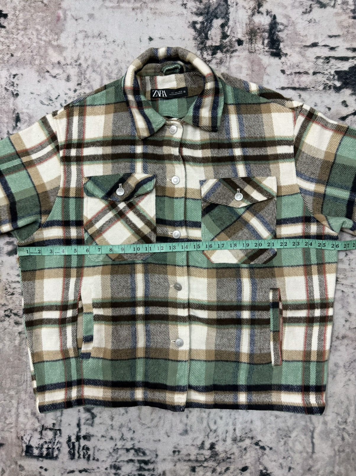 Designer × Japanese Brand × Zara Zara Plaid Flannel Button Up Baggy Jacket Size L / US 10 / IT 46 - 9 Thumbnail