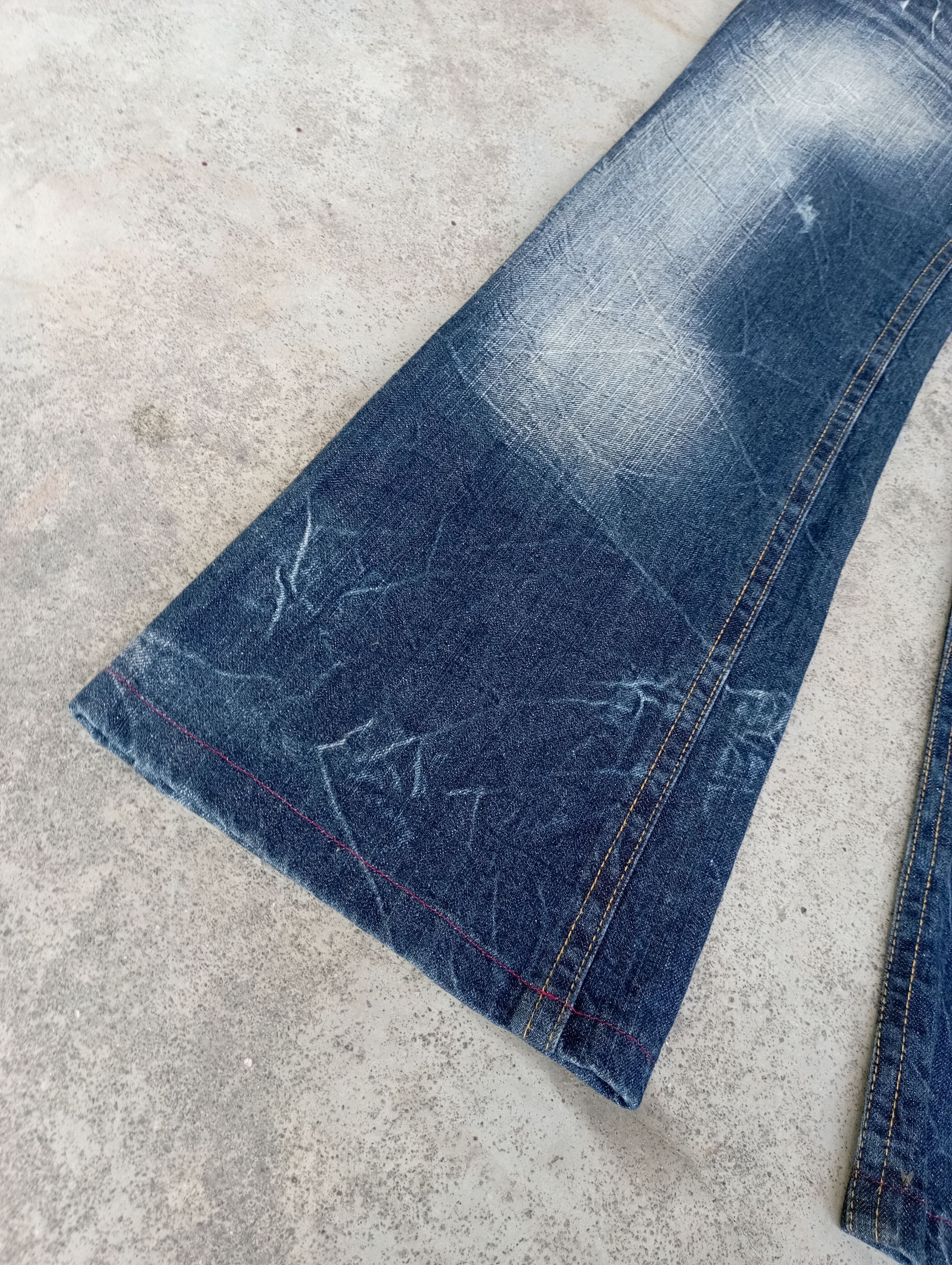 Tornado Mart Super Flare Jeans Japan lightning Wash Baggy Flare Jeans Size US 30 / EU 46 - 6 Thumbnail
