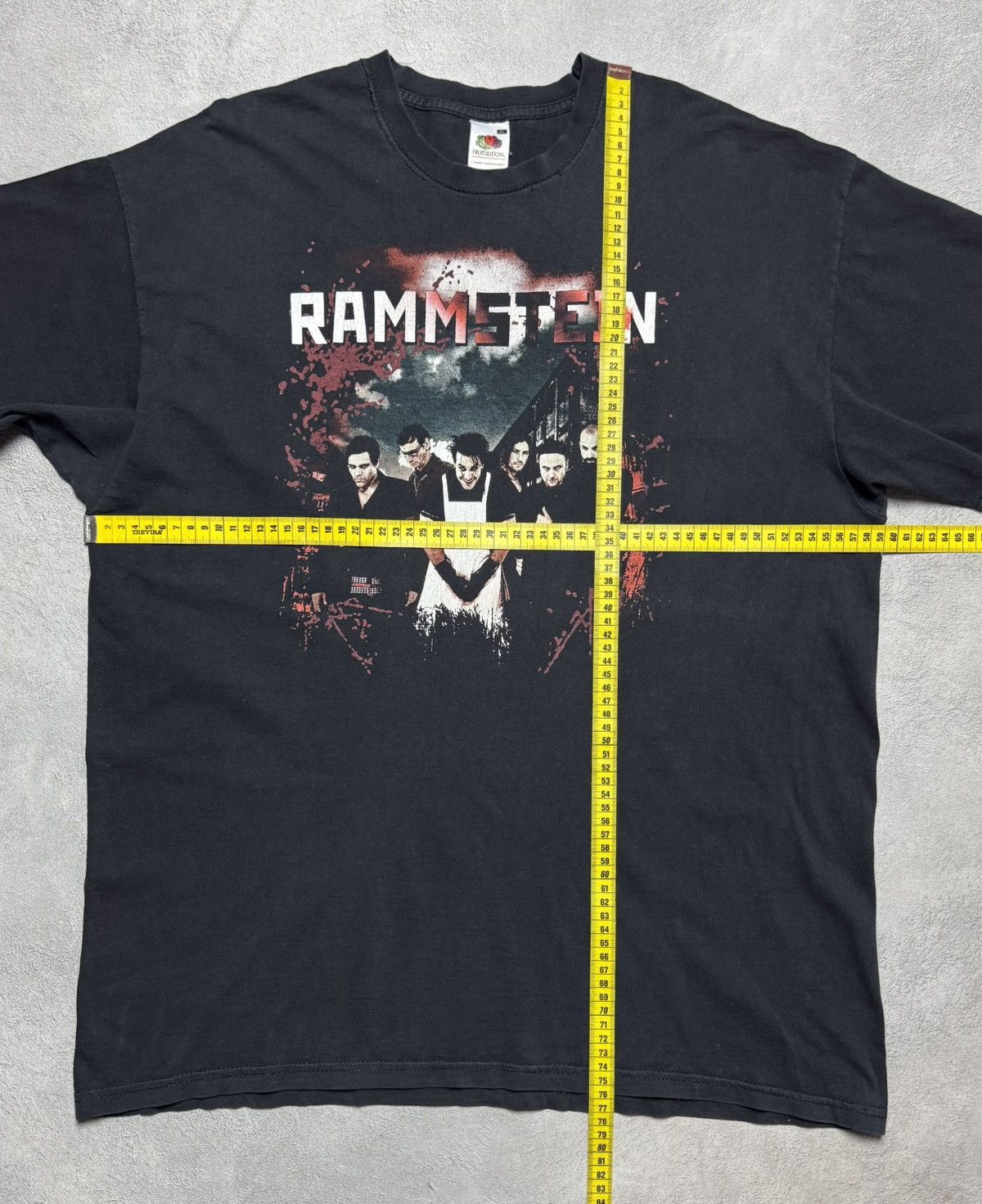 Fruit Of The Loom Rammstein 2010 Tour T-Shirt Double-Sided Print Band Tee Size US XL / EU 56 / 4 - 15 Thumbnail