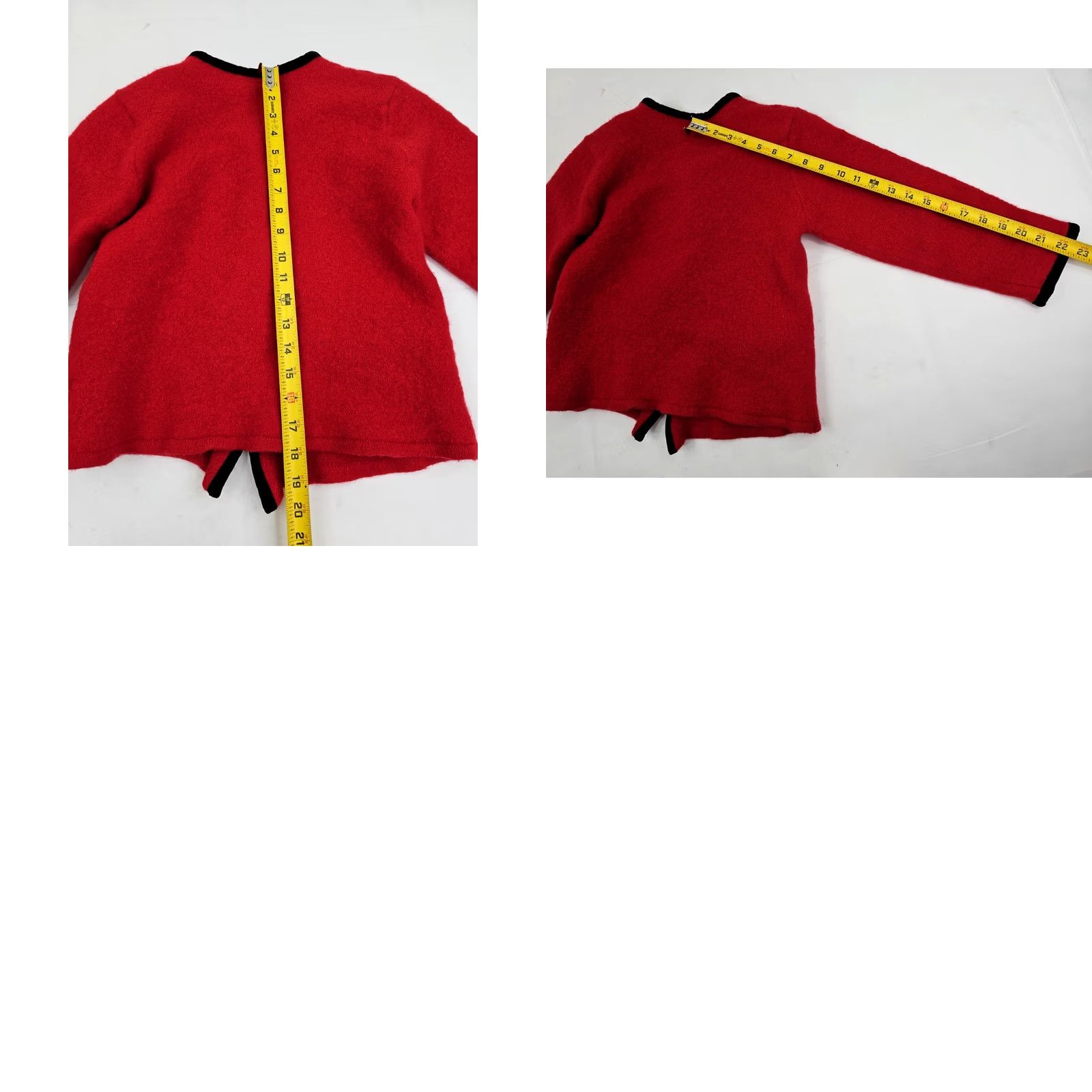 Pendleton VINTAGE Pendleton Cardigan Women L Red Button Velvet Accent 100% Virgin Wool Knit Warmth Casual Size L / US 10 / IT 46 - 8 Thumbnail