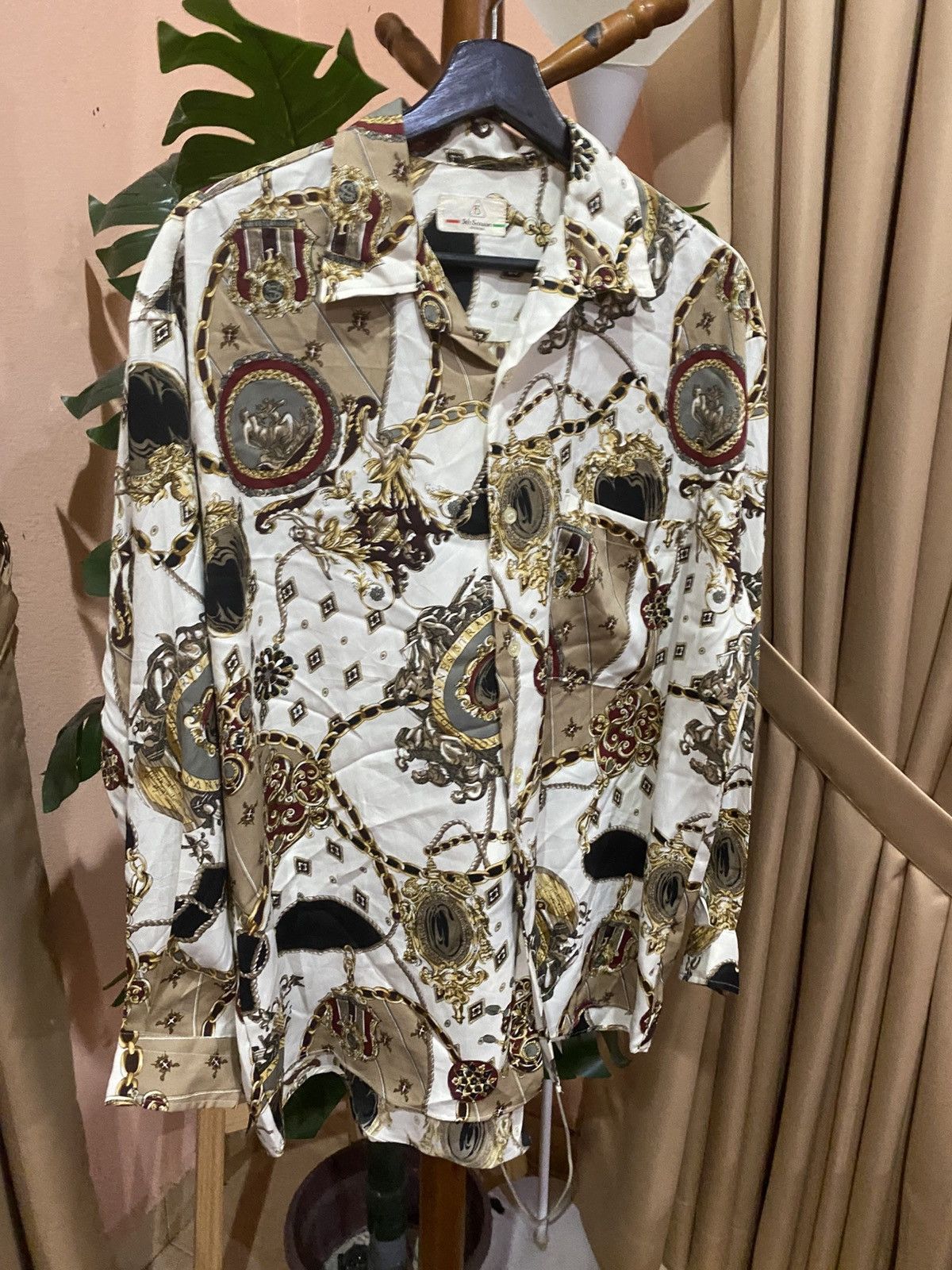 Japanese Brand × Vintage Vintage 5th Season Collection Baroque Chain Print Shirt Size US L / EU 52-54 / 3 - 3 Thumbnail