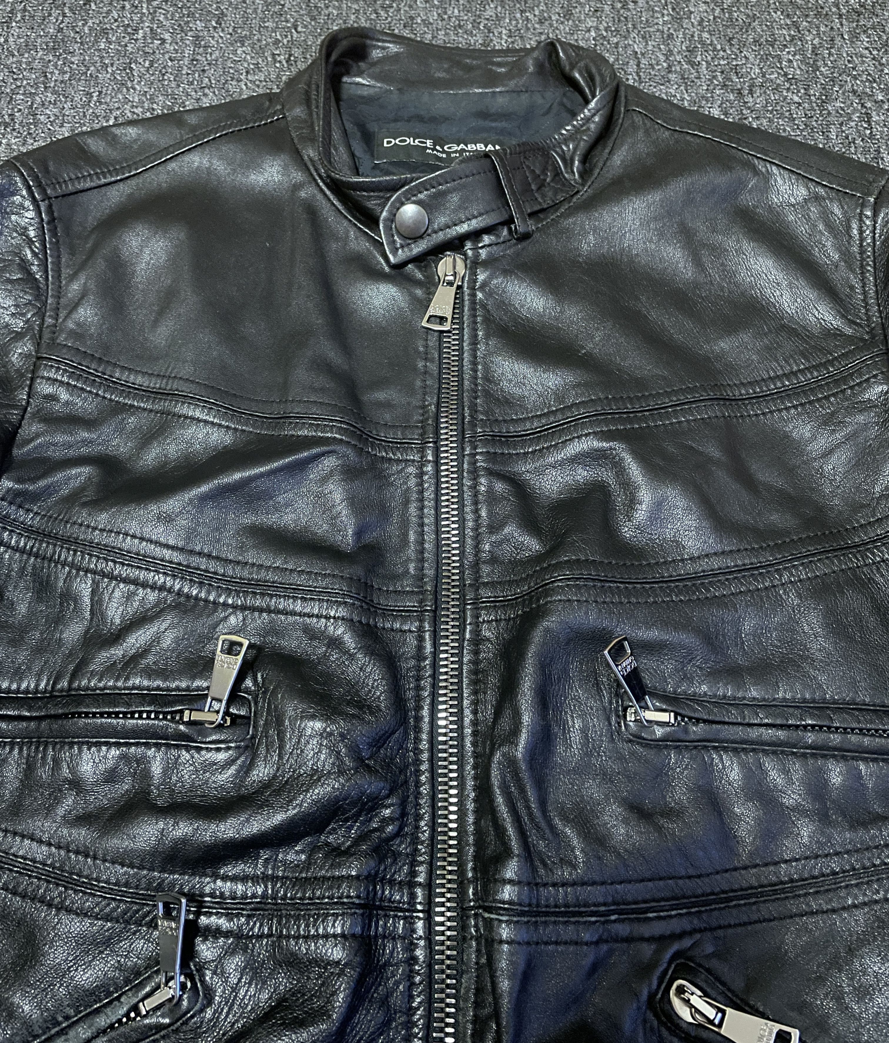 D&G LEATHER RIDER JACKET size L 【公式通販】