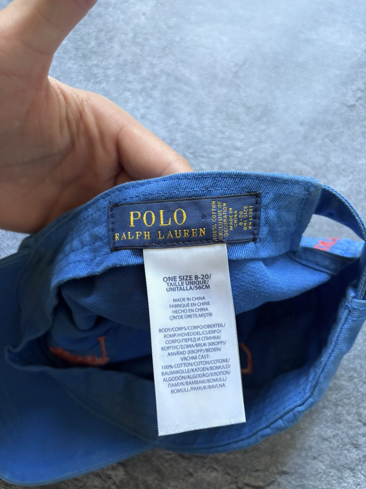 Polo Ralph Lauren Polo Ralph Lauren Big Pony #3 Blue/Orange Y2K Streetwear Cap Size ONE SIZE - 6 Thumbnail