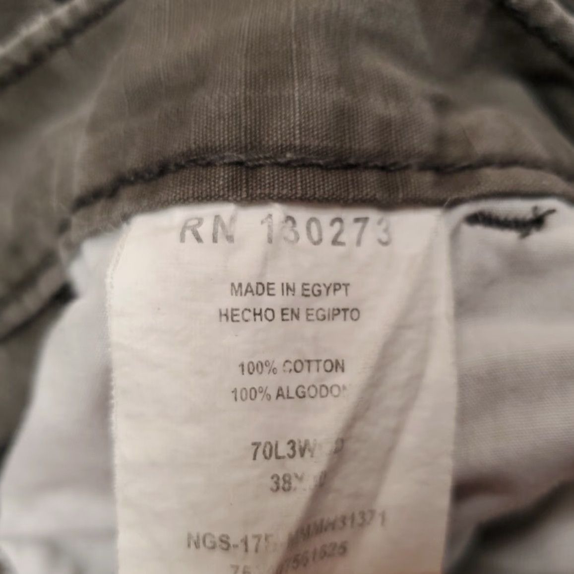 Wrangler VINTAGE Wrangler Pants Mens 38x30 Gray Cargo Flat Front Ripstop Cotton Hiking Casual Size US 38 / EU 54 - 6 Thumbnail