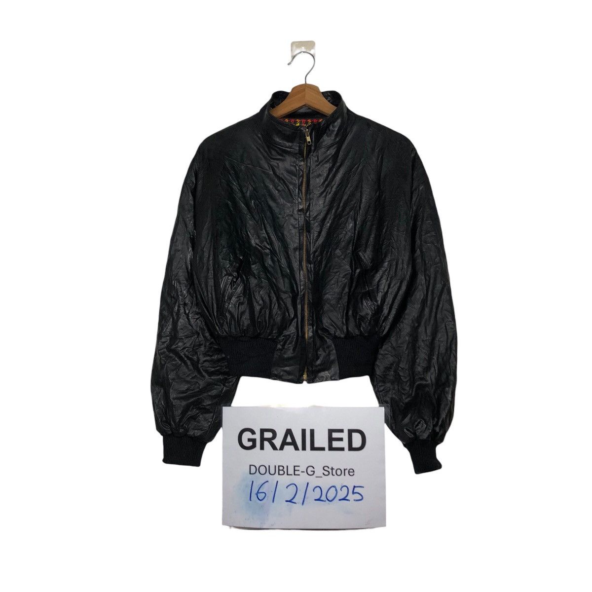 Japanese Brand Vintage Bomber Leather Jacket 49Av Junko Shimada Full Print Size US M / EU 48-50 / 2 - 1 Thumbnail