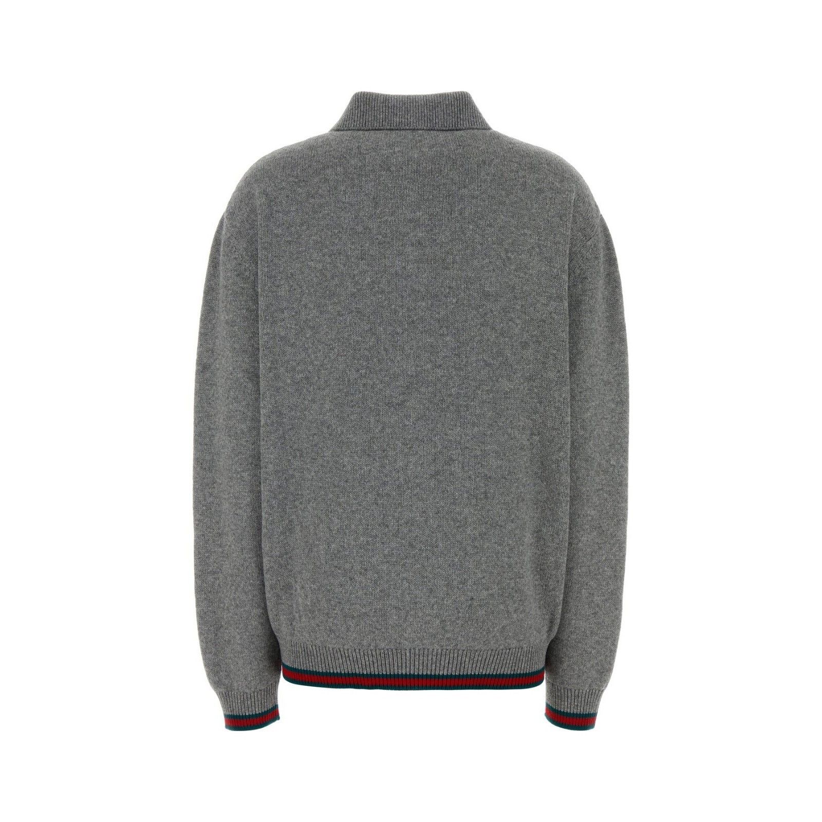 Gucci GUCCI Gray Wool Blend Oversize Cardigan New & Authentic (Wom Size M / US 6-8 / IT 42-44 - 2 Thumbnail
