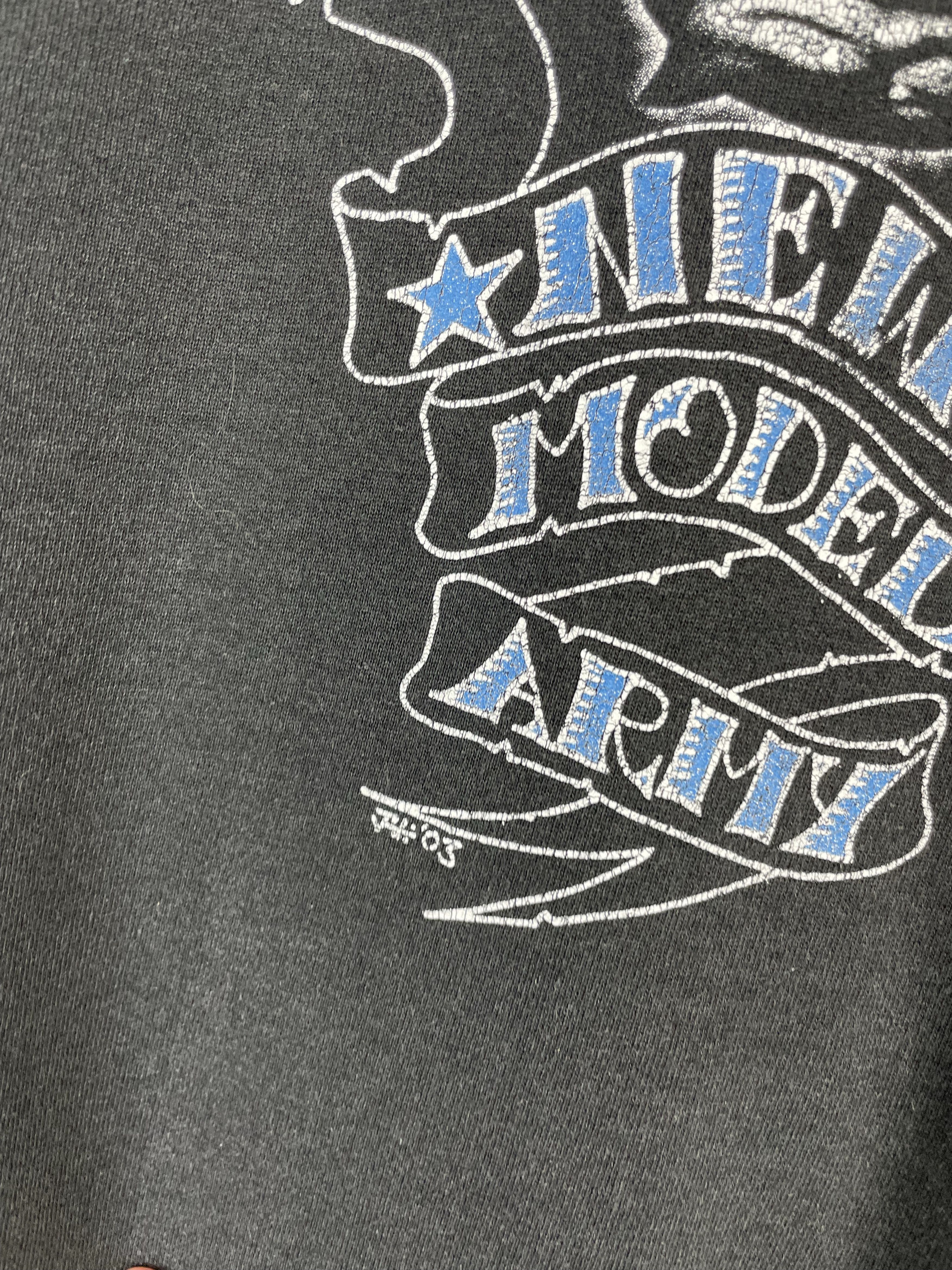 Band Tees × Vintage VTG Distress NEW MODEL ARMY World Tour 2003 Hoodies Size US XL / EU 56 / 4 - 5 Thumbnail