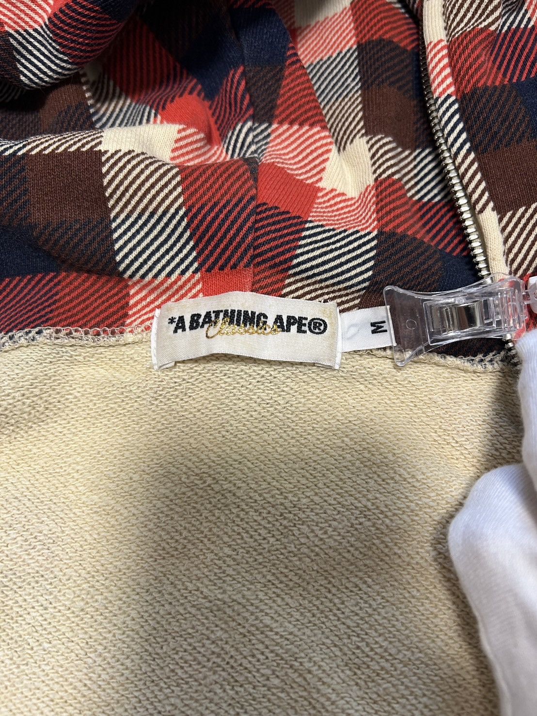 Bape OG Y2K Bape Red Plaid Full Zip Hoodie Size M Size US M / EU 48-50 / 2 - 6 Thumbnail