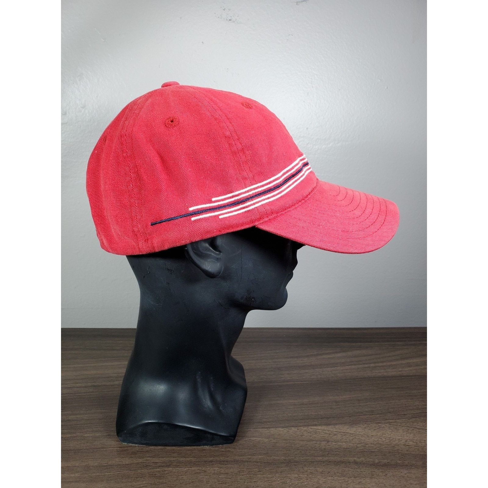 Tommy Hilfiger × Vintage Tommy Hilfiger Red Hat Cap TH Denim One Size Surf Athletics Size ONE SIZE - 6 Thumbnail