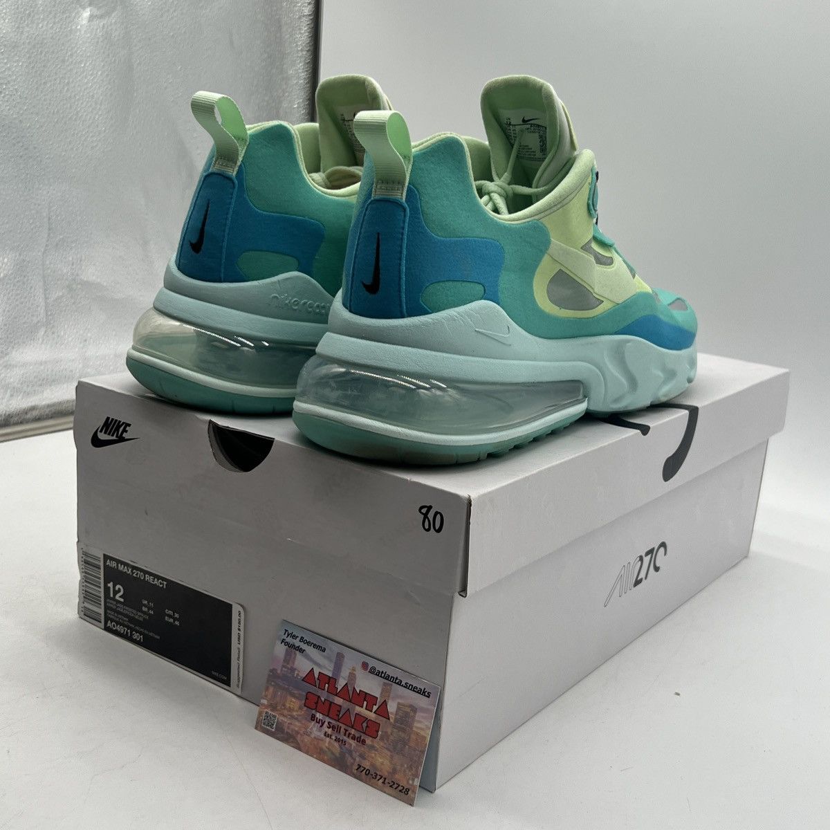 Nike Air max 270 react psychedelic art Size US 12 / EU 45 - 5 Thumbnail