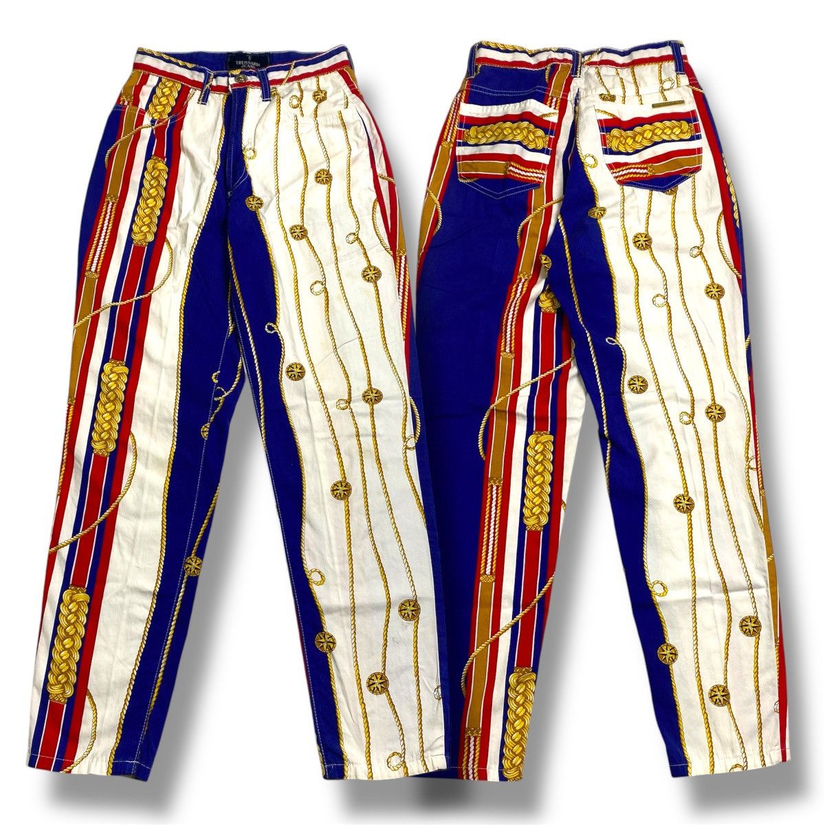 Trussardi Archive Trussardi Pattern Baroque pants Size 26" / US 2 / IT 38 - 1 Thumbnail