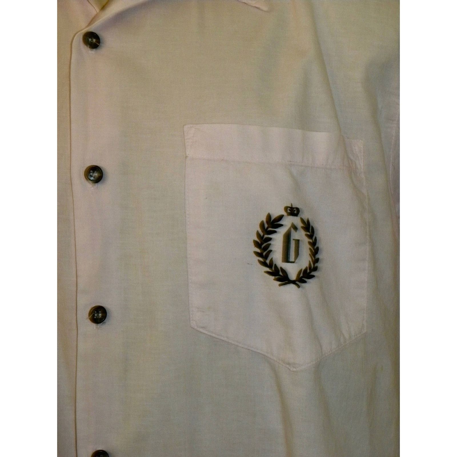 Vintage 80s Pink Boxy Cut Shirt with "G" monogram | Garron S/M Size US S / EU 44-46 / 1 - 7 Thumbnail