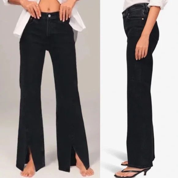 Abercrombie & Fitch Abercrombie & Fitch 90s Relaxed Fit High Waist Jeans Black Size 25" / US 0 / IT 36 - 1 Thumbnail