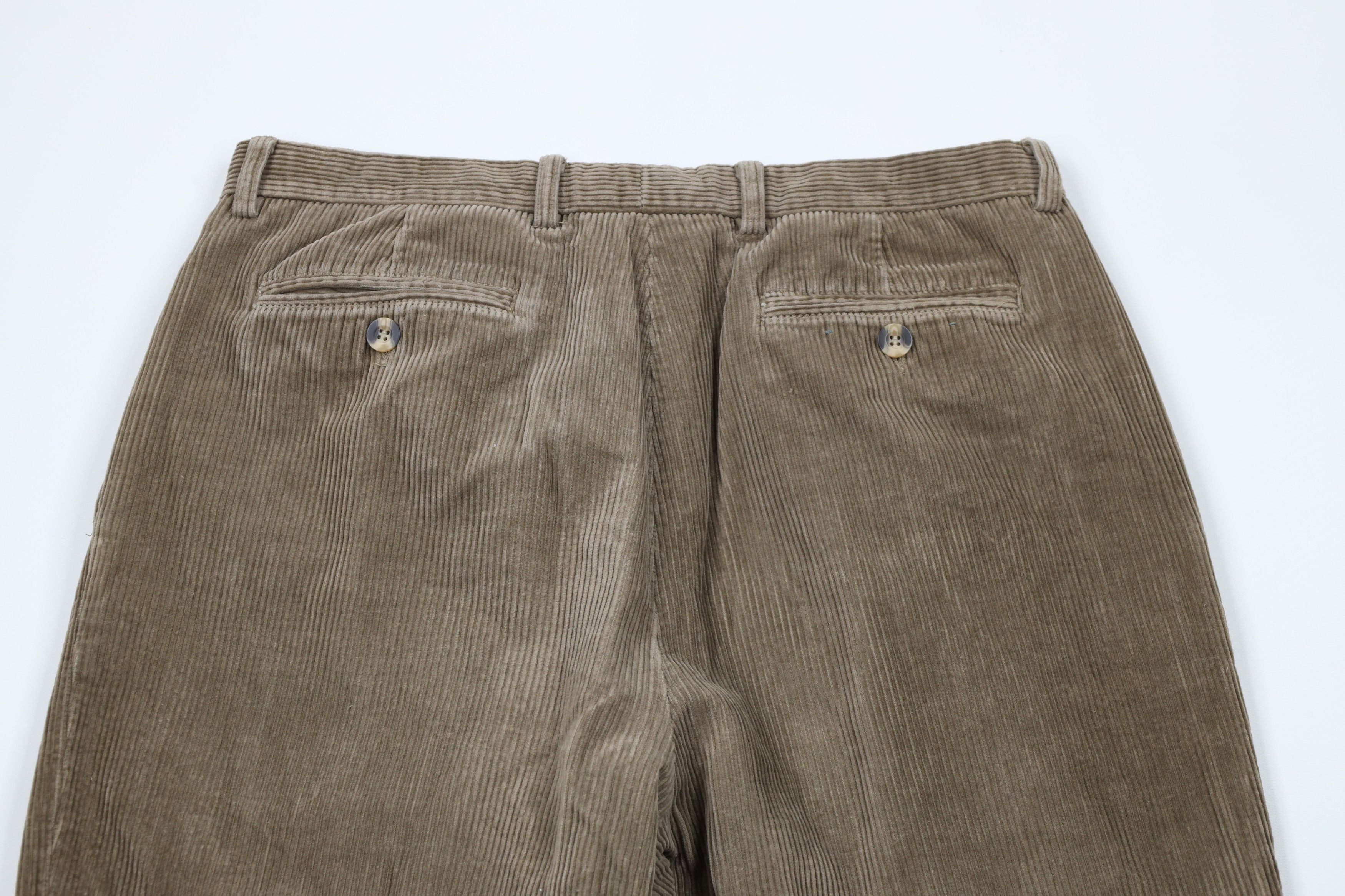 Vintage Vintage 90s Streetwear Pleated Cuffed Corduroy Chino Pants Size US 36 / EU 52 - 11 Thumbnail
